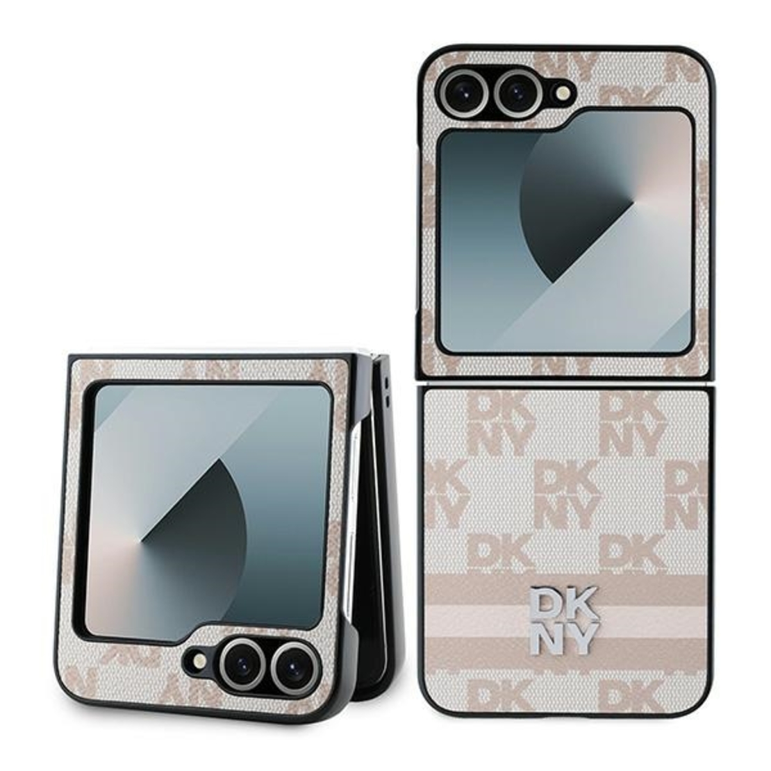 DKNY DKHCZF6PCPTSSP Samsung Galaxy Z Flip6 F741 pink Chequered Pattern Printed Stripes