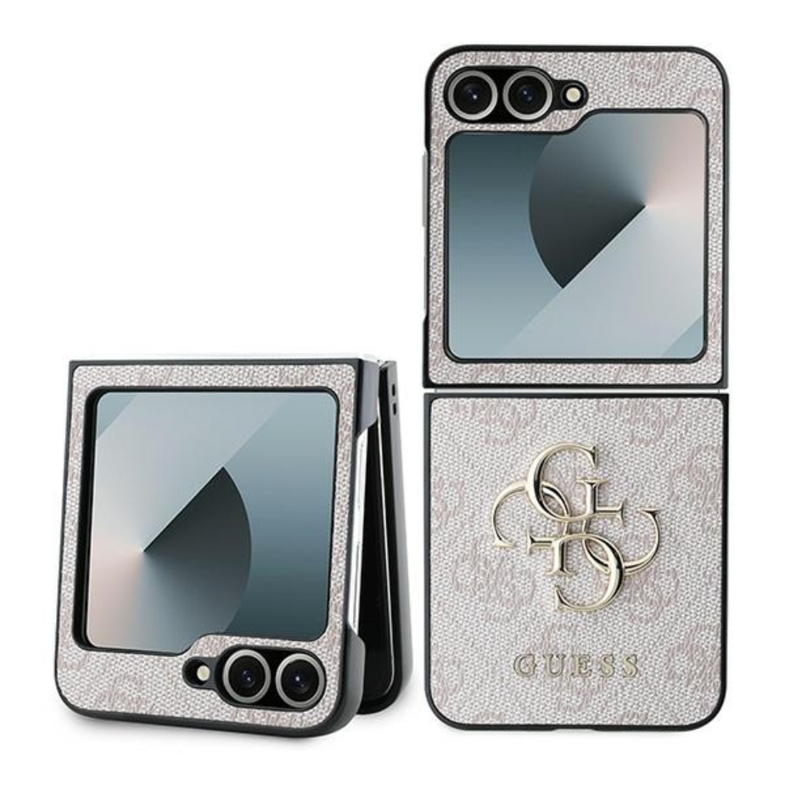 Guess GUHCZF64GMGPI Samsung Galaxy Z Flip6 F741 pink Leather 4G Metal Logo