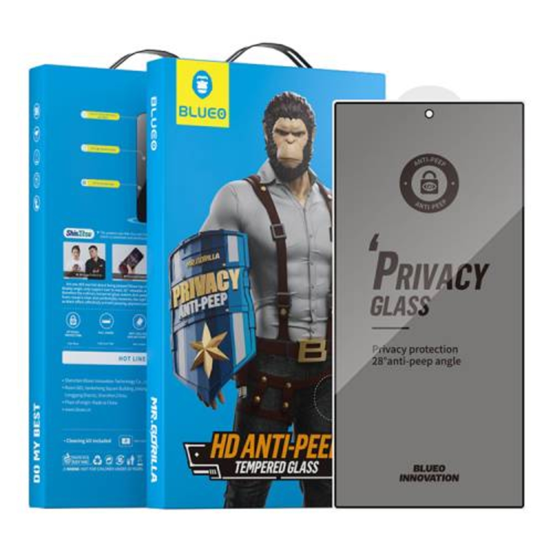 BLUEO Full Cover Anti-Peep Glass Samsung Galaxy S25 Plus