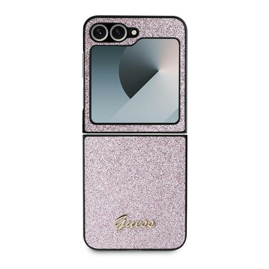 Guess GUHCZF6HGGSHP Samsung Galaxy Z Flip6 F741 pink 4G Glitter Script