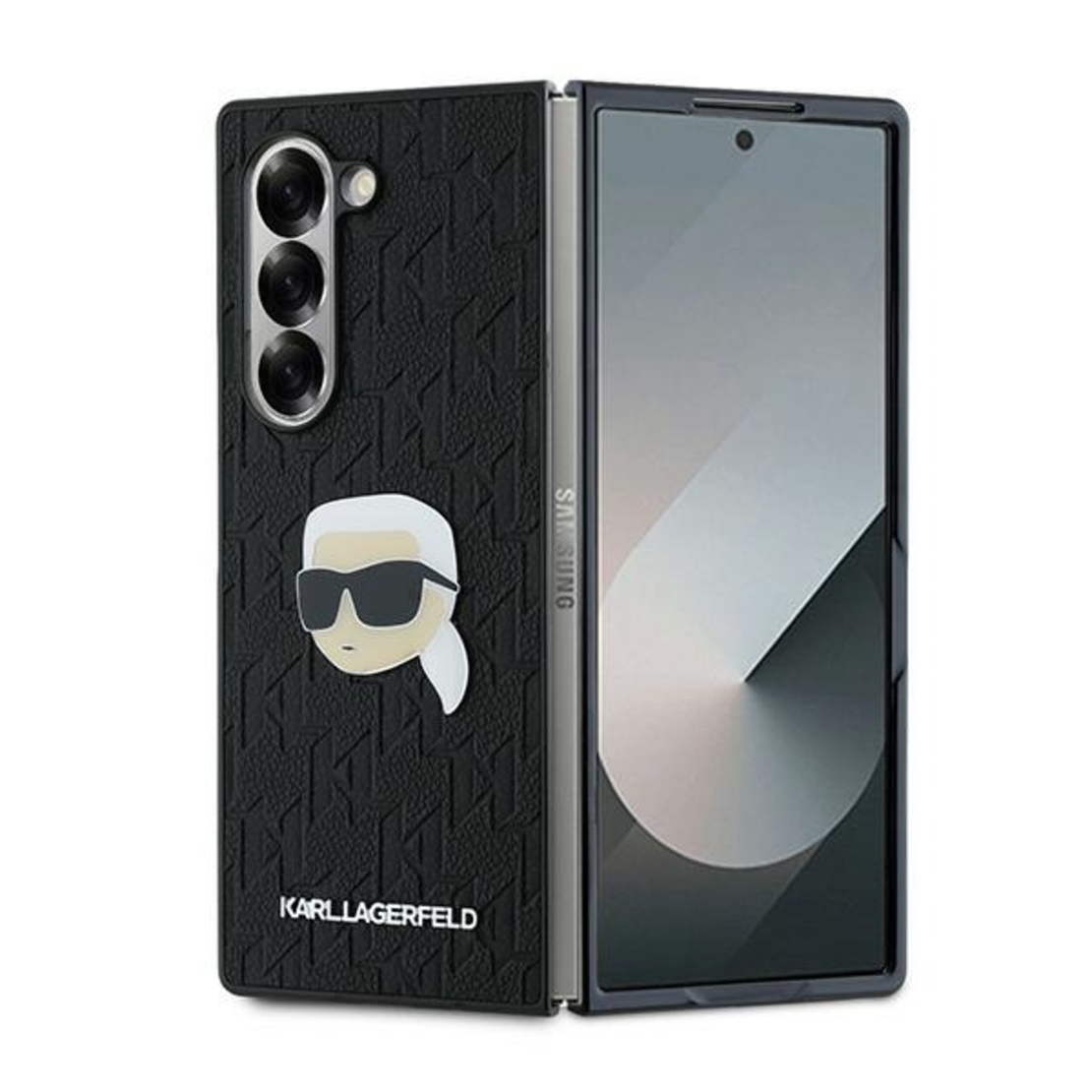 Karl Lagerfeld KLHCZFD6PGKSKIHK Samsung Galaxy Z Fold6 black Saffiano Monogram Head Pin