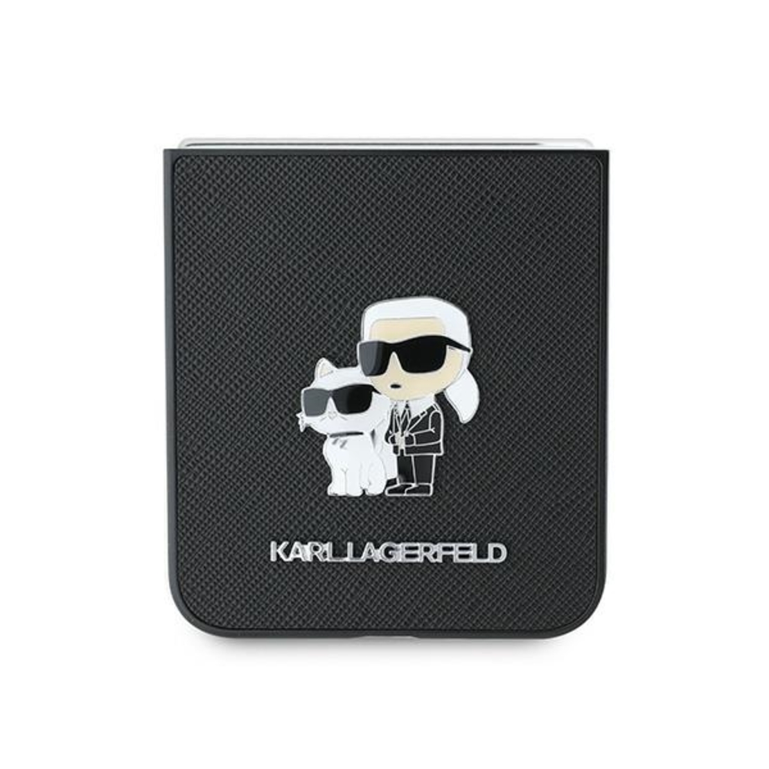 Karl Lagerfeld KLHCZF6SAPKCNPK Samsung Galaxy Z Flip6 black Saffiano Metal Pin
