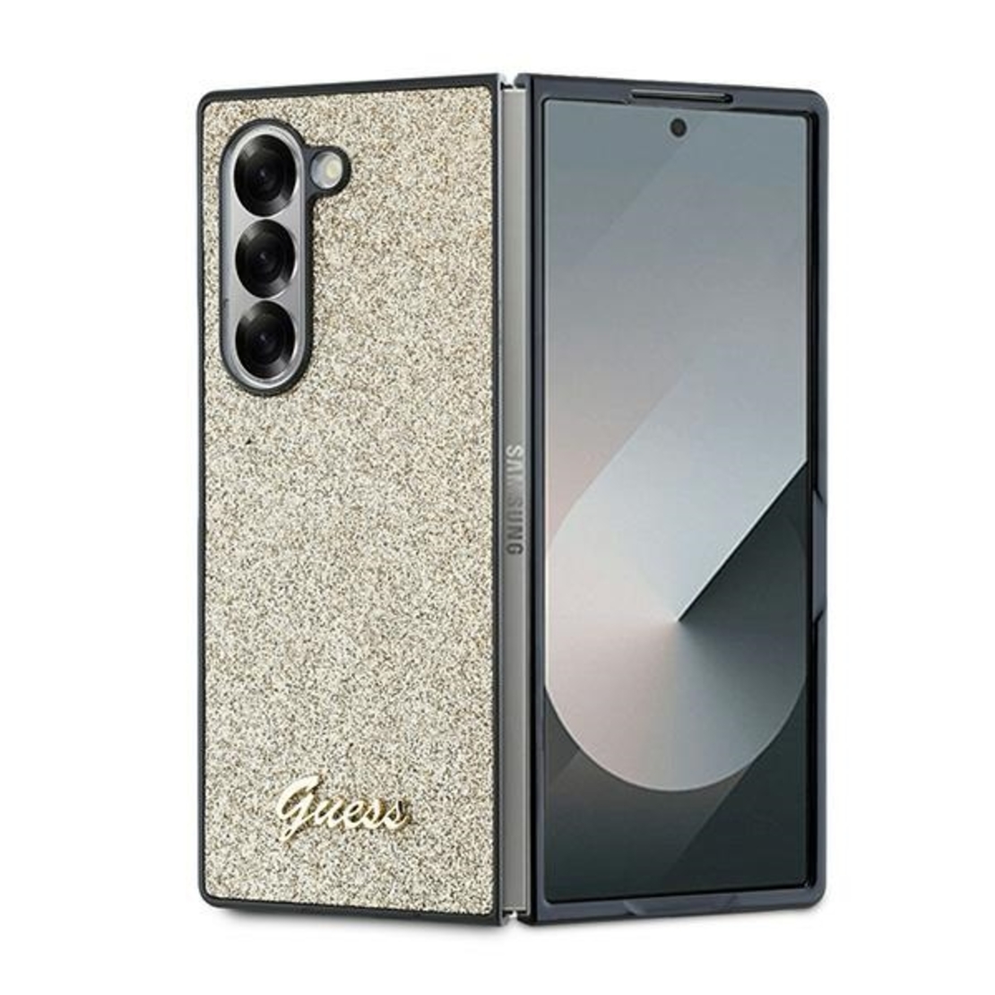 Guess GUHCZFD6HGGSHD Samsung Galaxy Z Fold6 F956 gold 4G Glitter Script