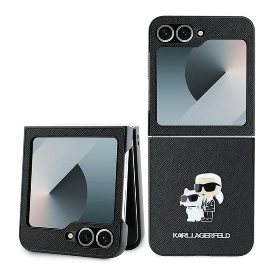 Karl Lagerfeld KLHCZF6SAPKCNPK Samsung Galaxy Z Flip6 black Saffiano Metal Pin