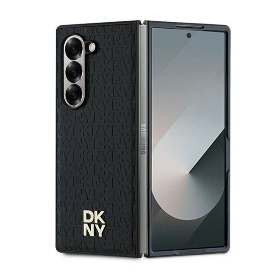 DKNY DKHMZFD6PSHRPSK Samsung Galaxy Z Fold6 F956 black Repeat Pattern Stack Logo