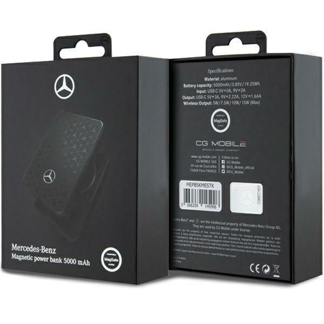 Mercedes Powerbank MagSafe 15W 5000mAh black MagSafe