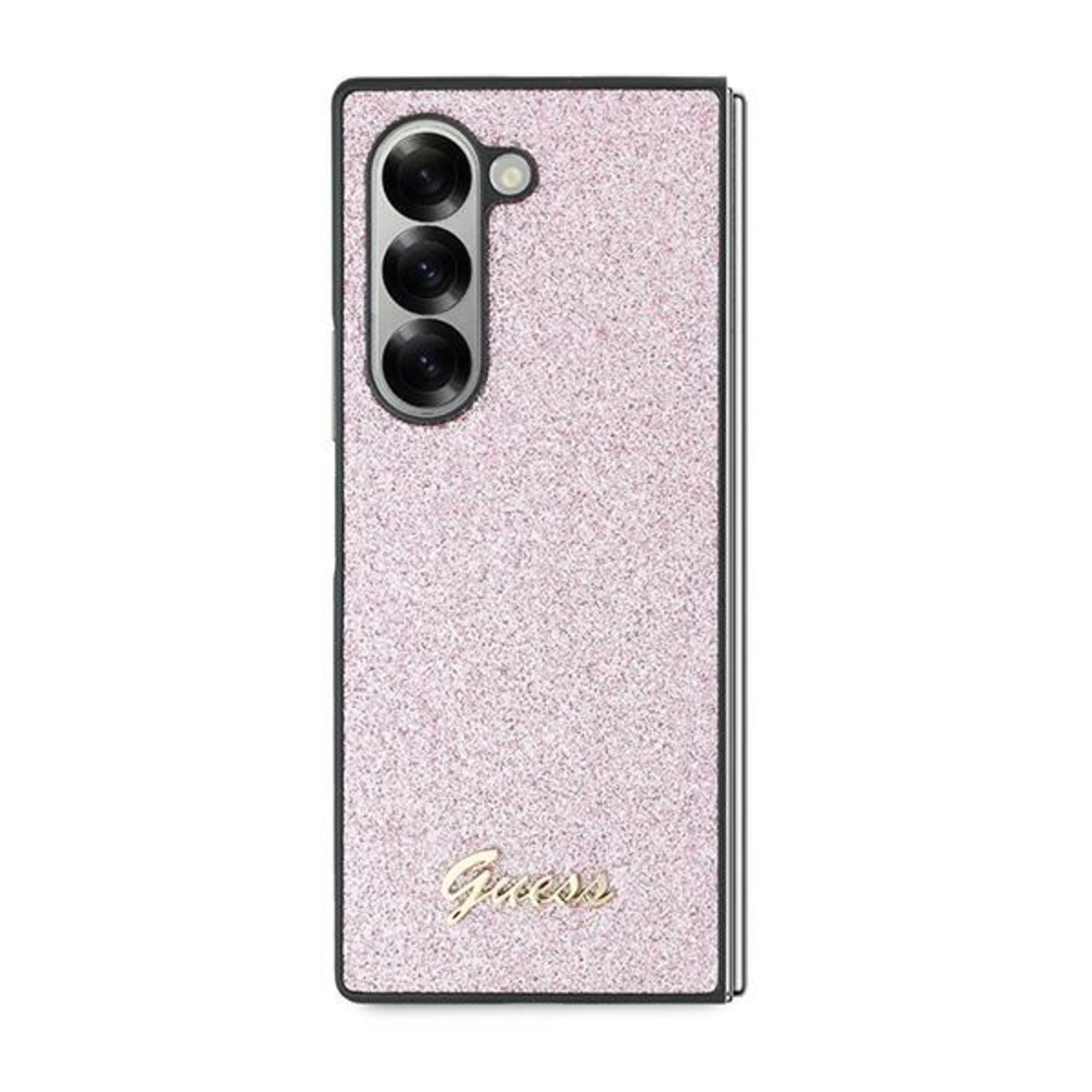 Guess GUHCZFD6HGGSHP Samsung Galaxy Z Fold6 F956 pink hardcase 4G Glitter Script