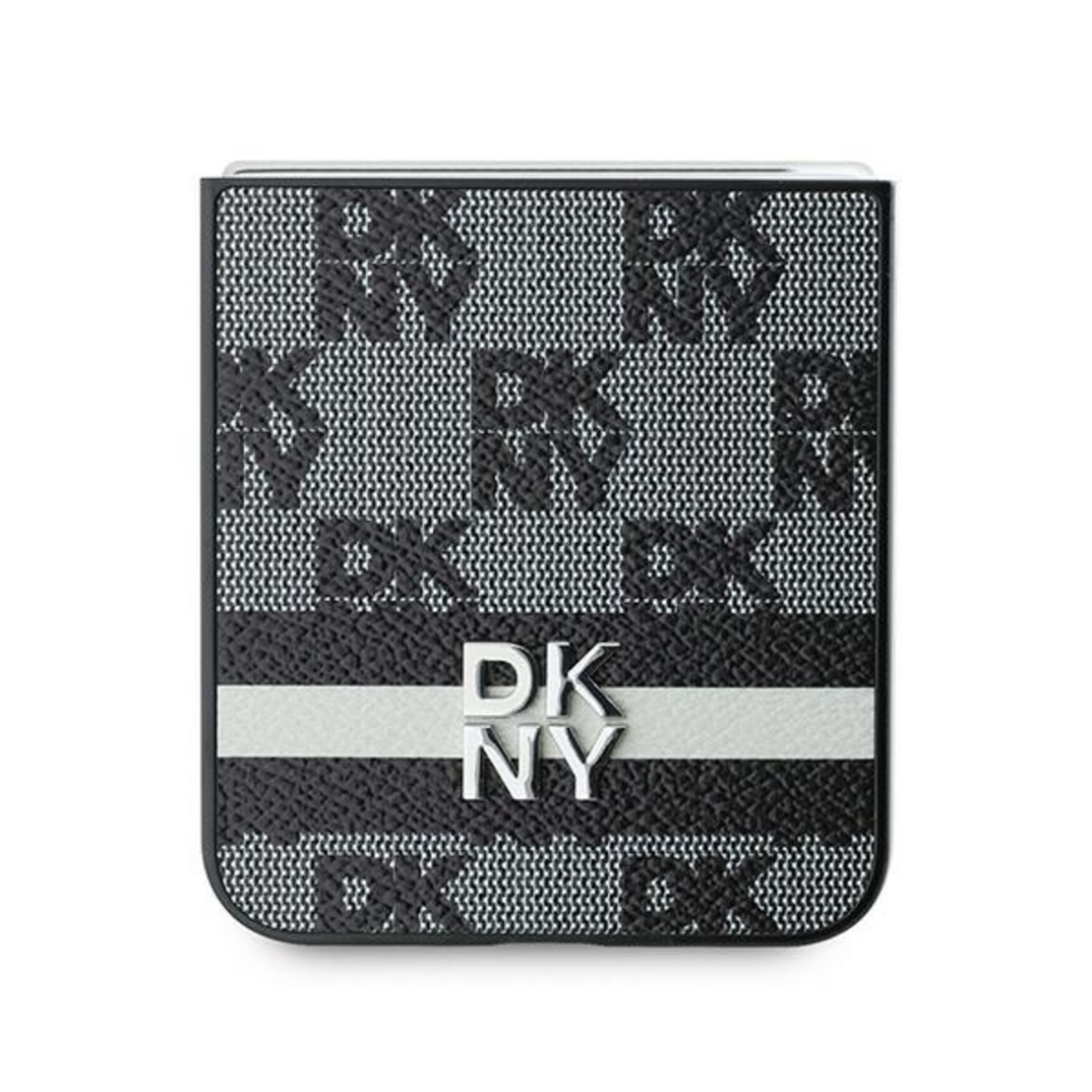 DKNY DKHCZF6PCPTSSK Samsung Galaxy Z Flip6 F741 black Chequered Pattern Printed Stripes