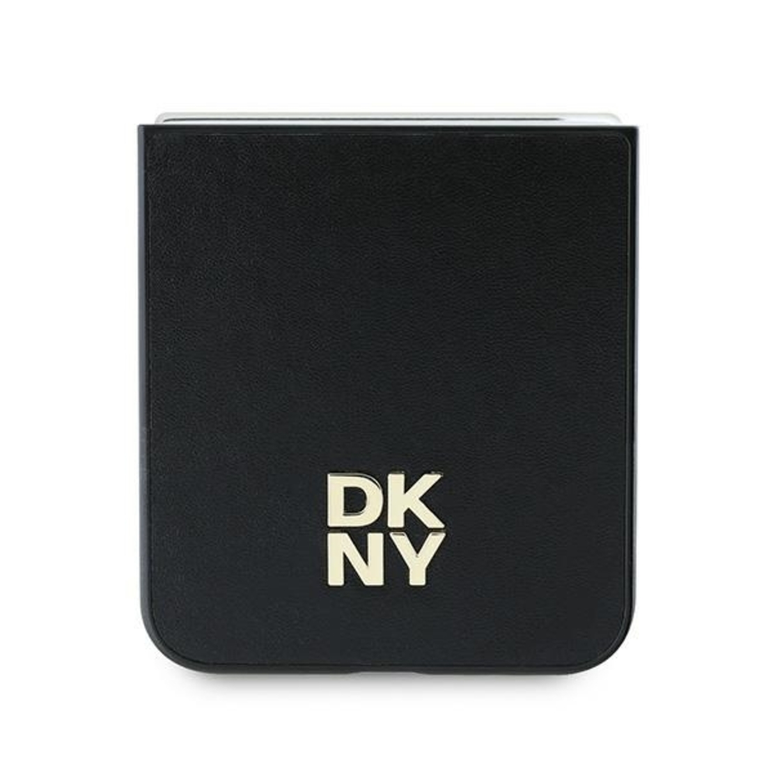DKNY DKHCZF6PSMCSLK Samsung Galaxy Z Flip6 F741 black lether Matal Stack Logo