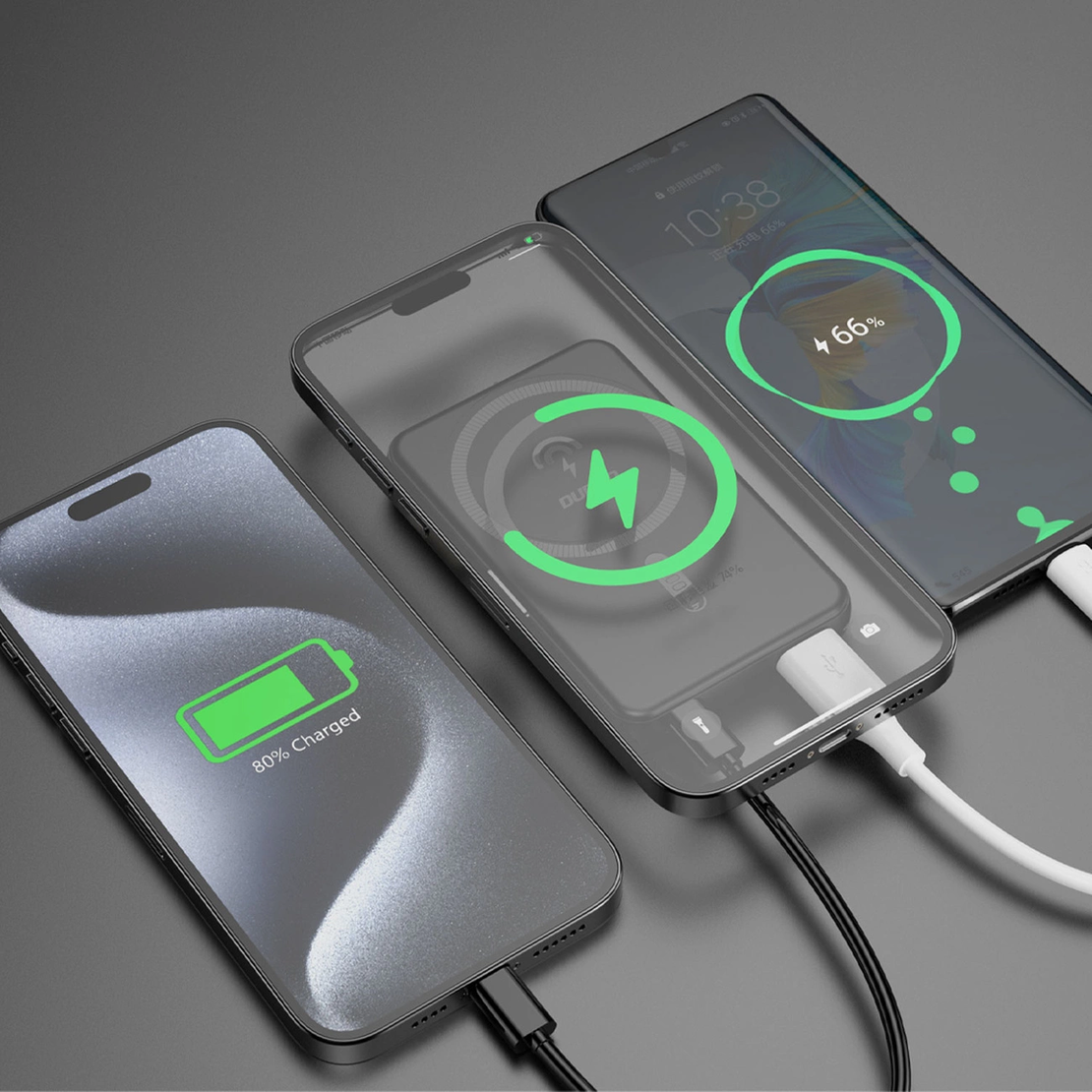 Dudao K14S USB-C / MagSafe wireless powerbank 20W 5000mAh, черен