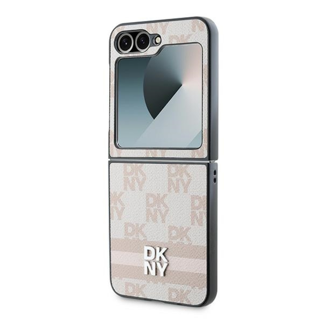 DKNY DKHCZF6PCPTSSP Samsung Galaxy Z Flip6 F741 pink Chequered Pattern Printed Stripes