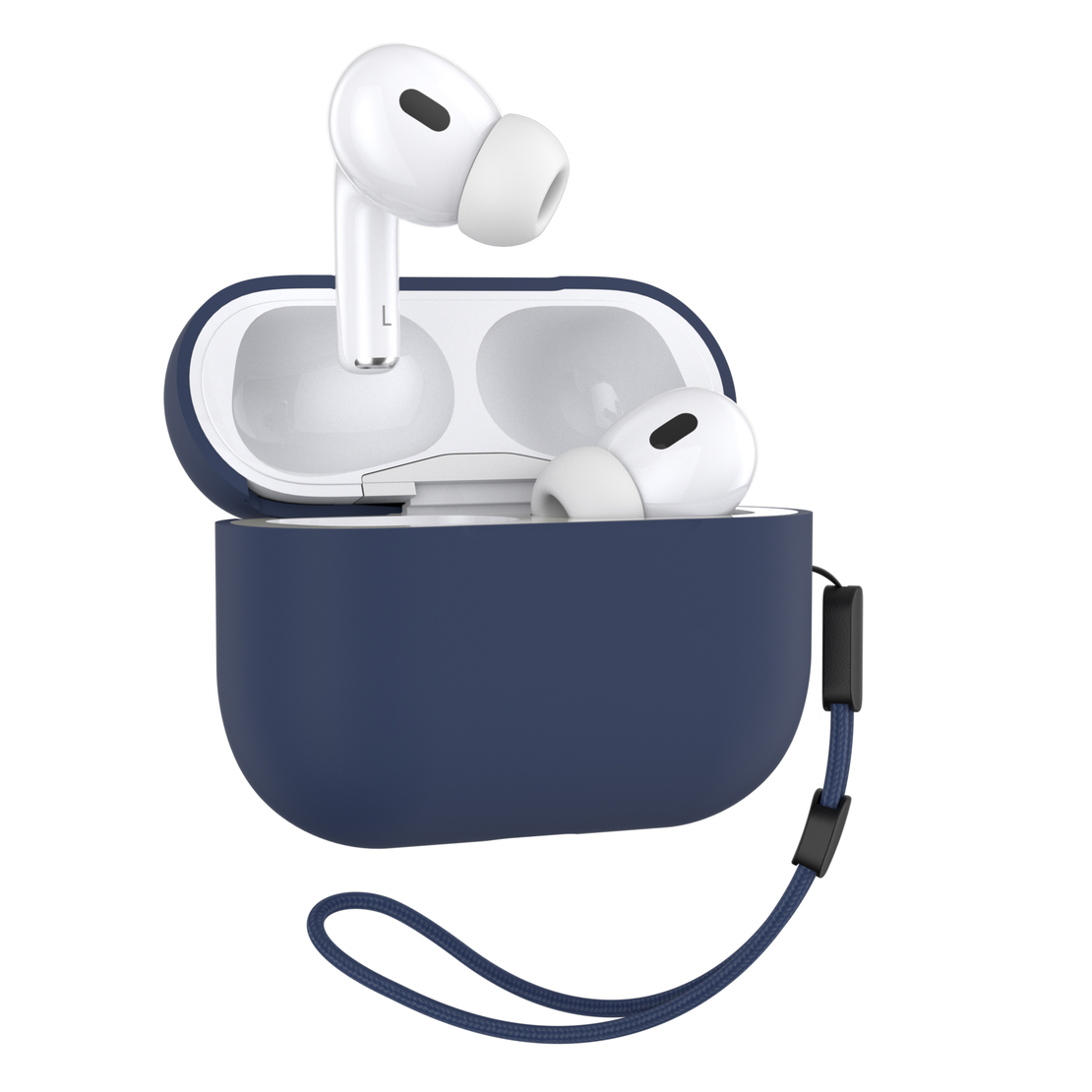 BLUEO Liquid Silicone Apple Airpods Pro 2, тъмно син