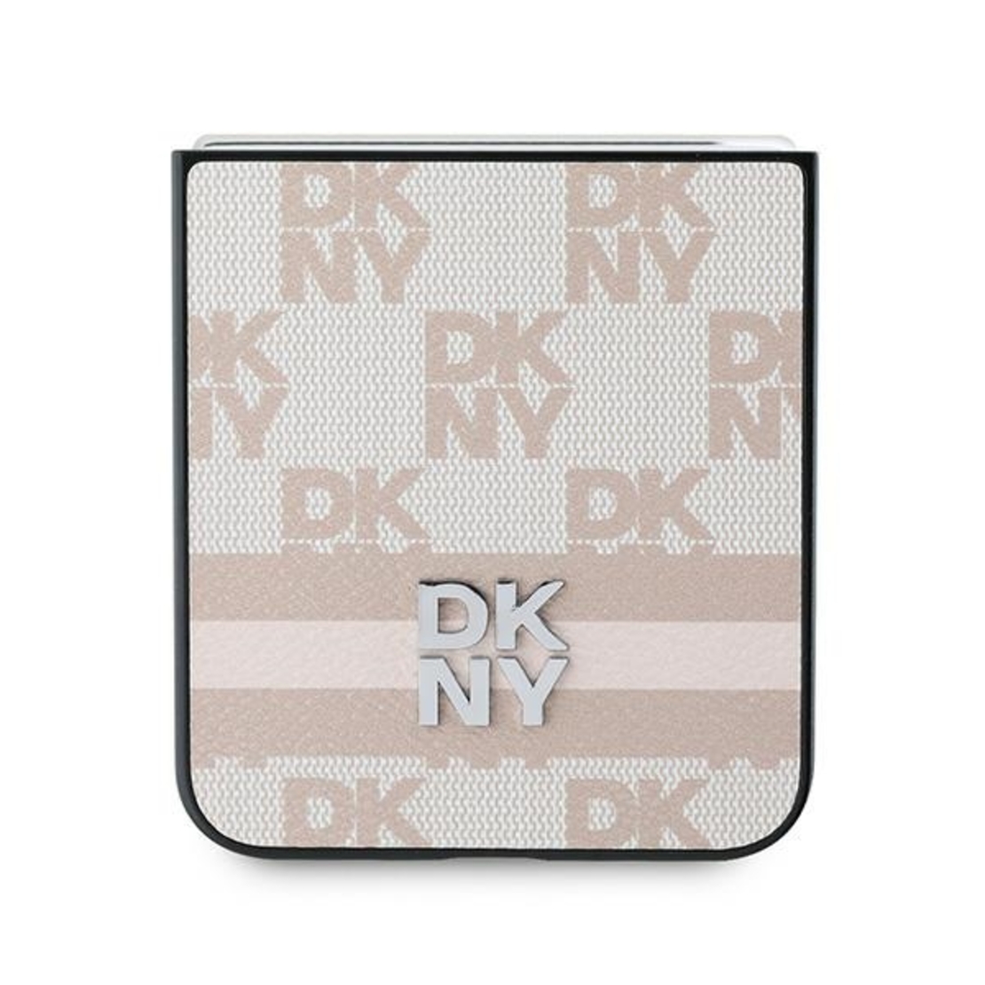 DKNY DKHCZF6PCPTSSP Samsung Galaxy Z Flip6 F741 pink Chequered Pattern Printed Stripes