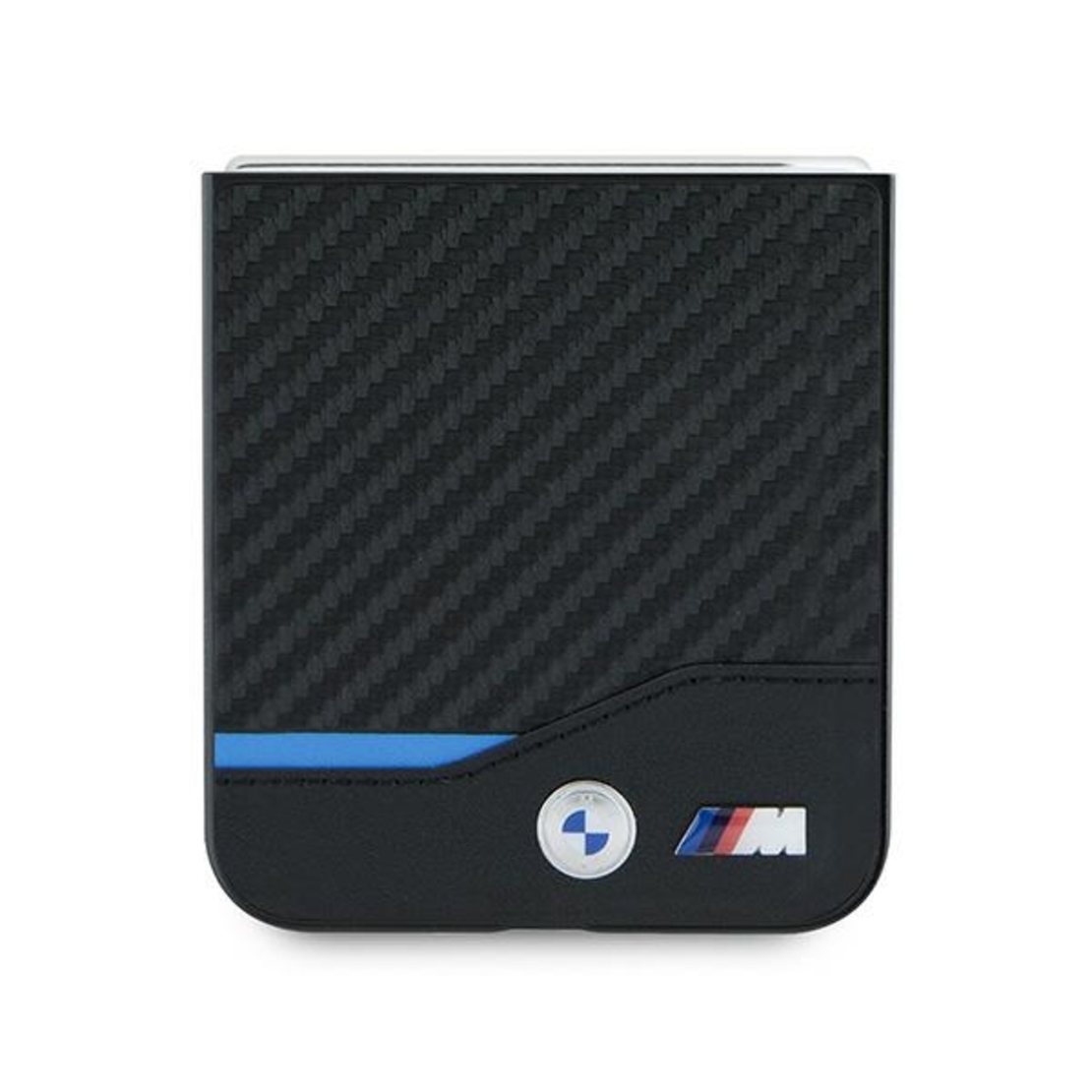 BMW BMHCZF622NBCK Samsung Galaxy Z Flip6 F741 black hardcase Carbon Blue Line