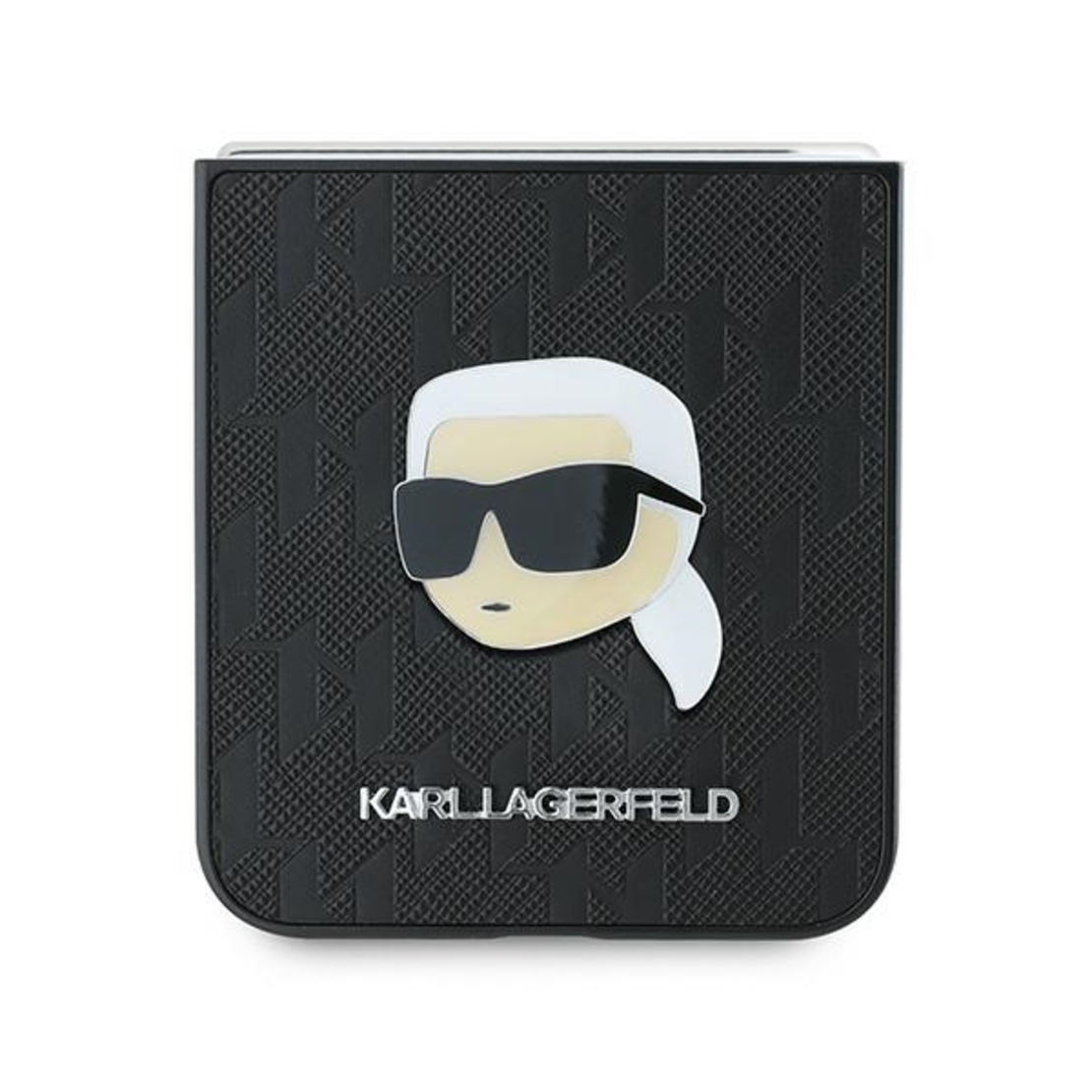 Karl Lagerfeld KLHCZF6PGKSKIHK Samsung Galaxy Z Flip6 black Saffiano Monogram