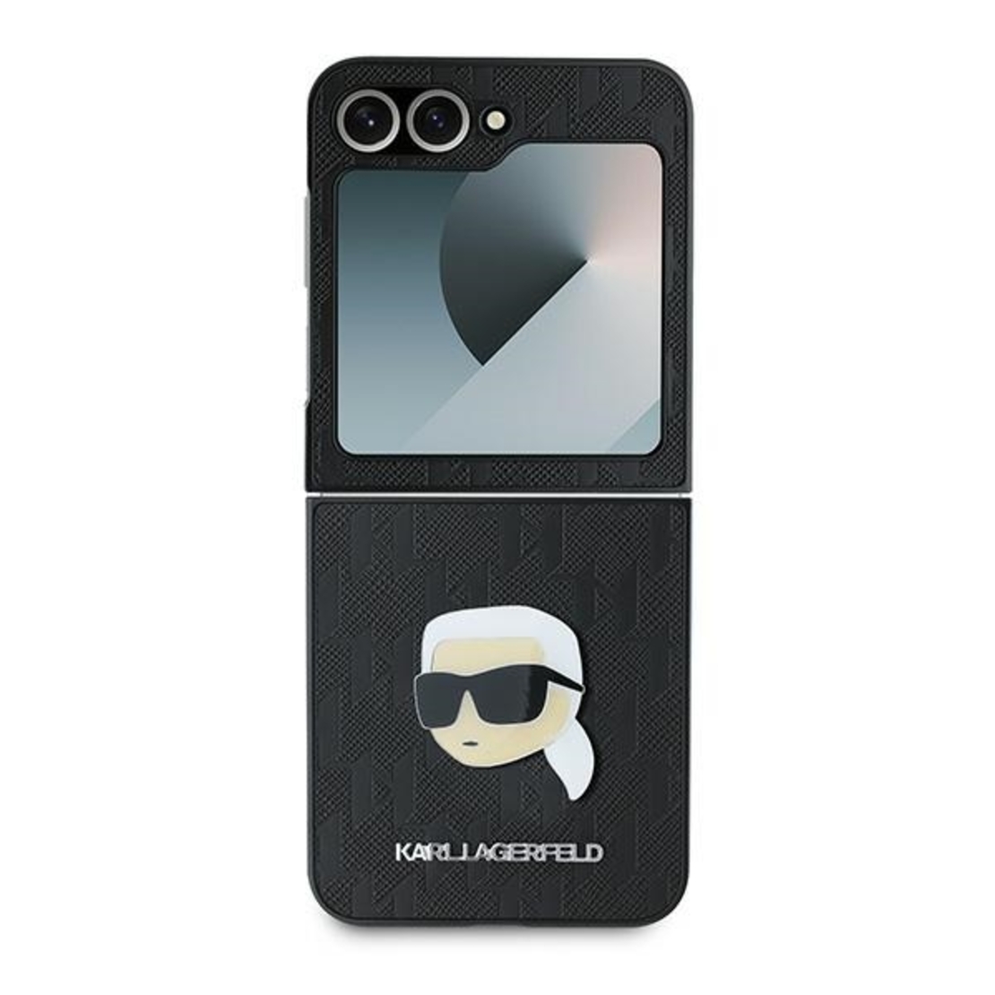 Karl Lagerfeld KLHCZF6PGKSKIHK Samsung Galaxy Z Flip6 black Saffiano Monogram