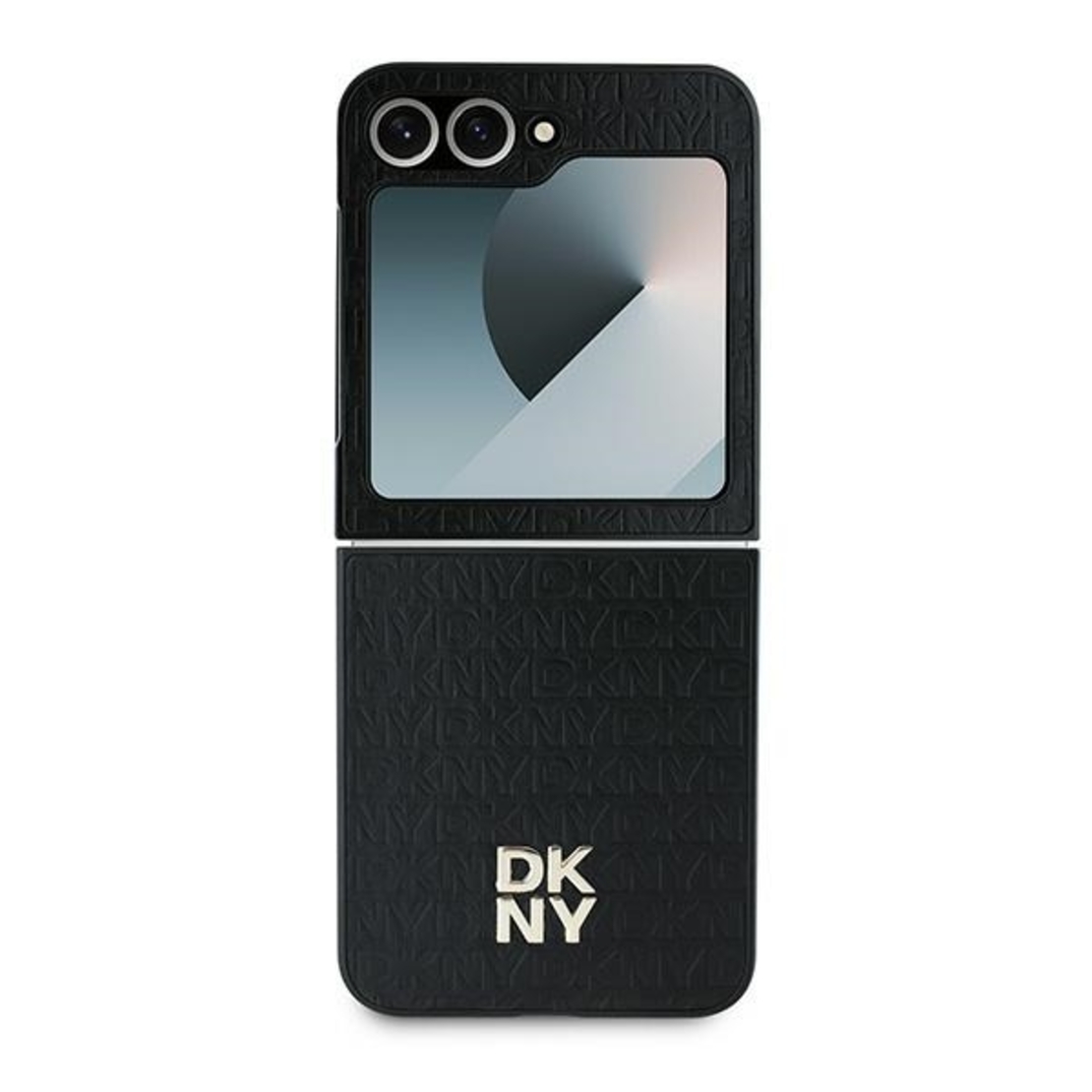 DKNY DKHCZF6PSHRPSK Samsung Galaxy Z Flip6 F741 black Repeat Pattern Stack Logo