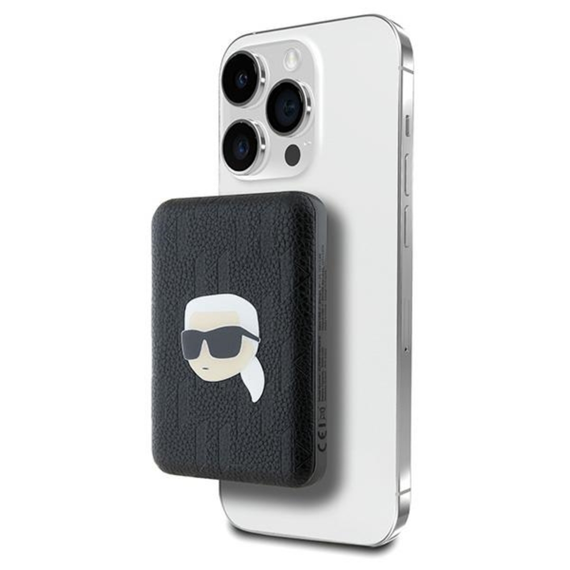 Karl Lagerfeld Powerbank MagSafe 15W 5000mAh black Karl Head Pin MagSafe