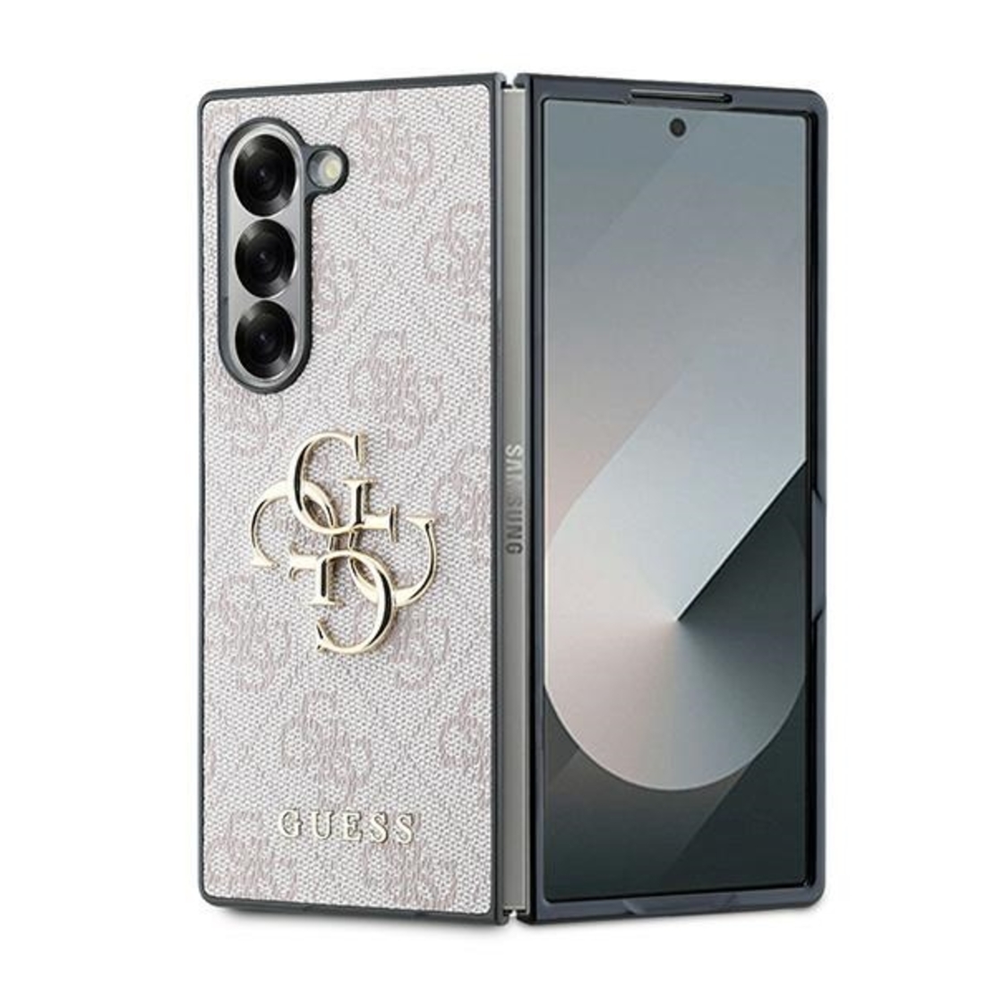 Guess GUHCZFD64GMGPI Samsung Galaxy Z Fold6 F956 pink Leather 4G Metal Logo