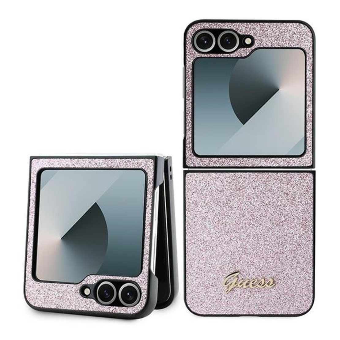 Guess GUHCZF6HGGSHP Samsung Galaxy Z Flip6 F741 pink 4G Glitter Script