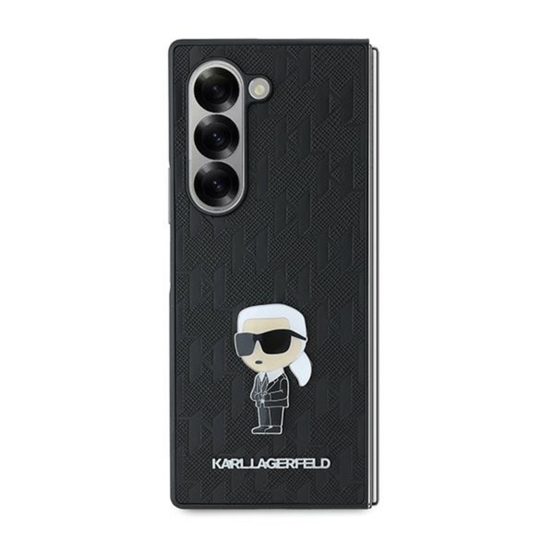 Karl Lagerfeld KLHCZFD6SAPKINPKK Samsung Galaxy Z Fold6 black Saffiano Ikonik Pin