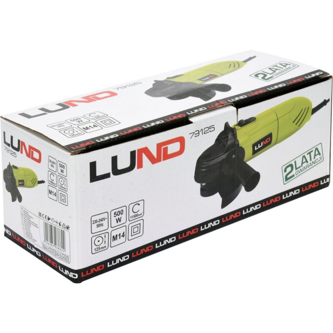 Ъглошлайф LUND, 500 W, Ф 125 мм