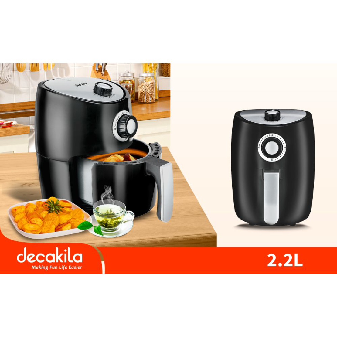 Фритюрник Air Fryer, 2.2 L, 1000 W