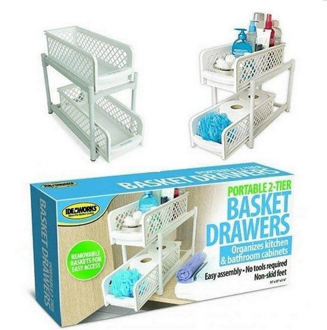 НЕМСКИ Издърпващи се чекмеджета кошници. Преносим и компактен шкаф + ЛЕД ФЕНЕР