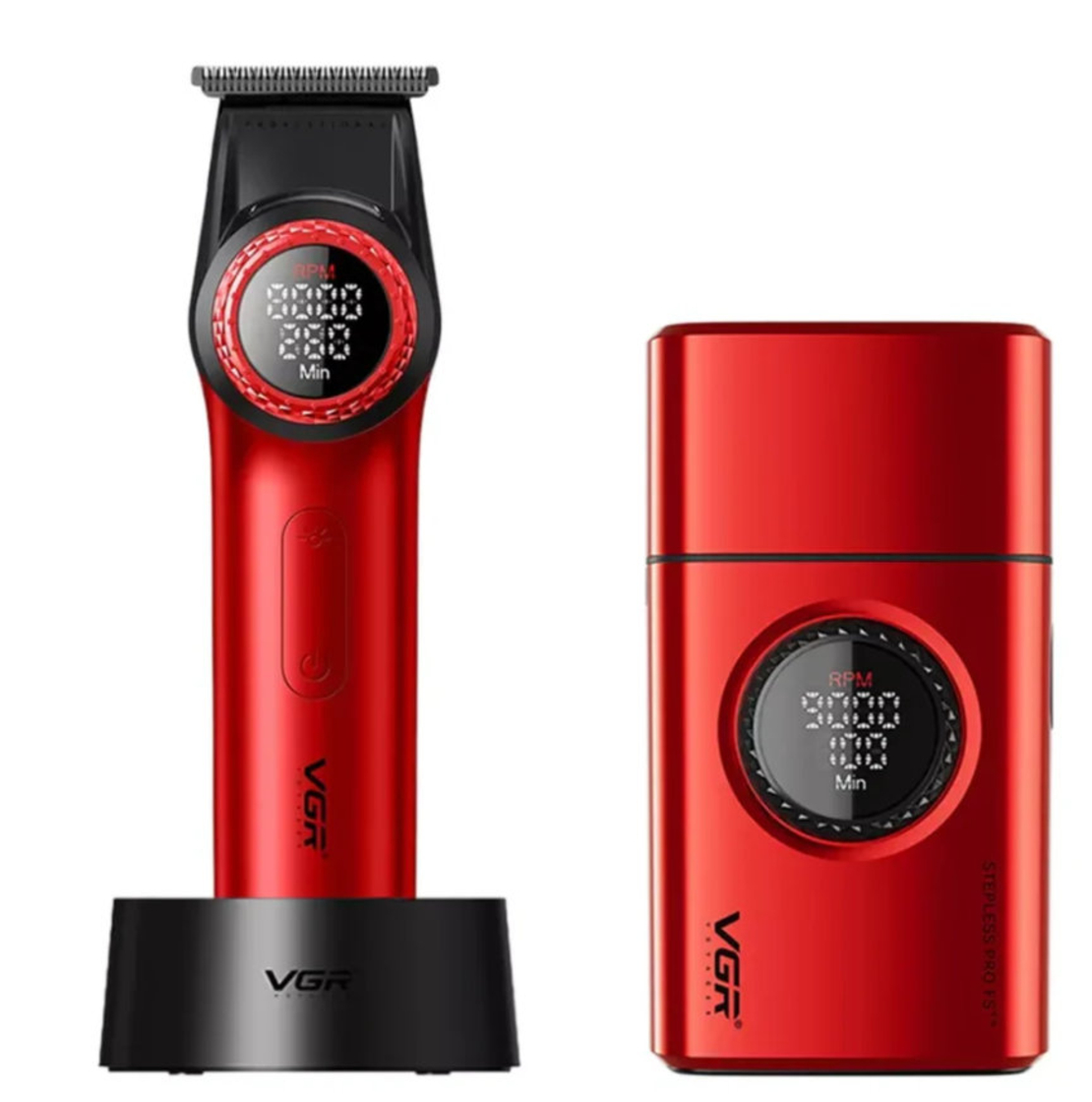 НЕМСКИ Професионален Комплект За Бръснене VGR V-977-V-377 RED EDITION