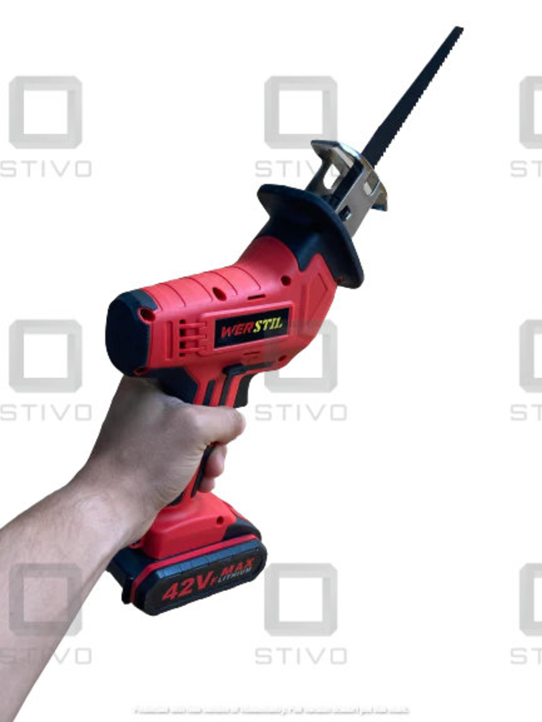 НЕМСКИ Акумулаторен Саблен Прав Трион WERSTIL Комплект + ЛЕД ФЕНЕР