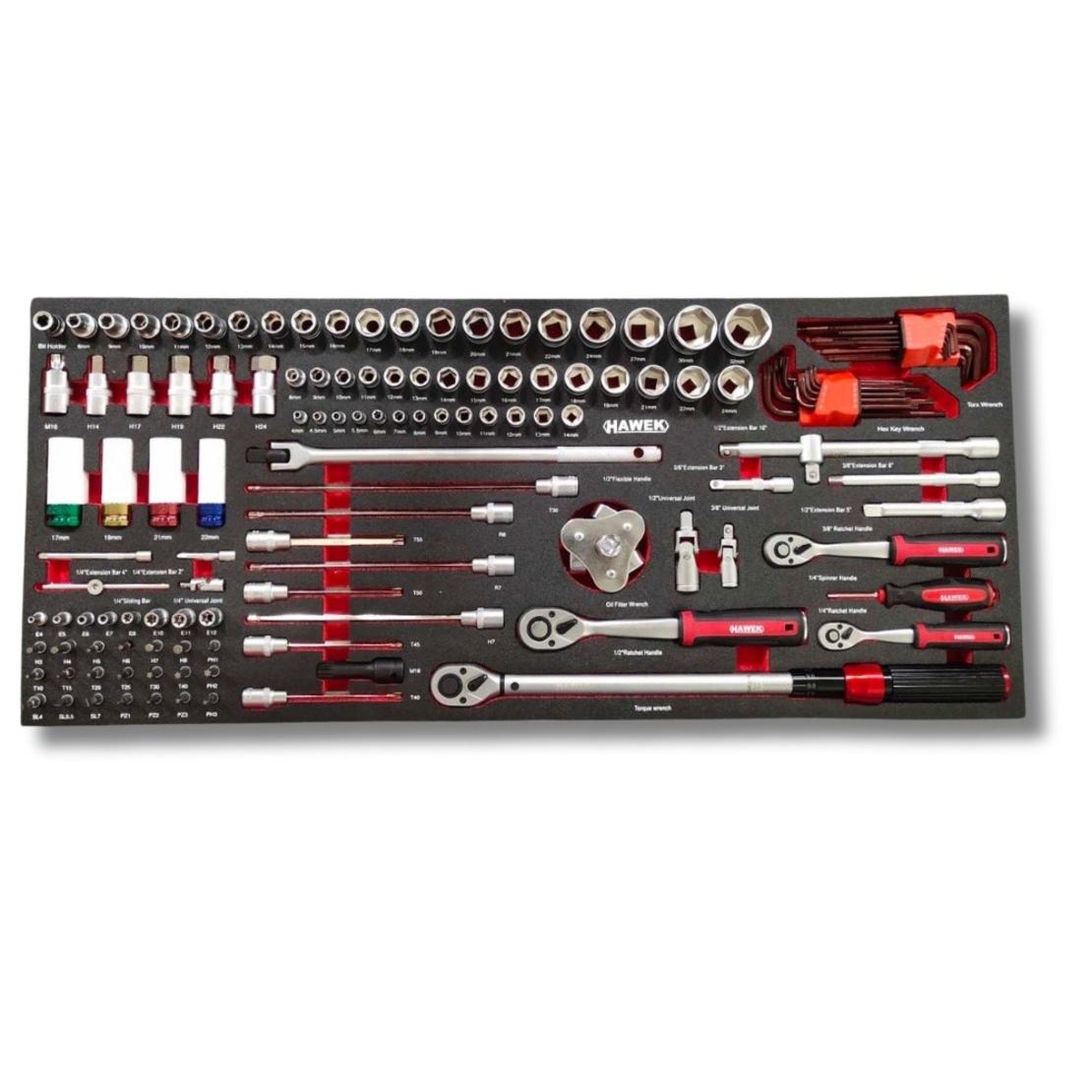 НЕМСКИ Професионален Шкаф с Инструменти HAWEK с 12 чекмеджета ПОЛША + ЛЕД ФЕНЕР
