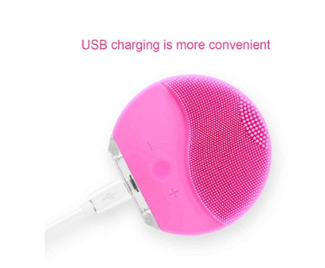 НЕМСКА Електрическа силиконова четка за масаж и почистване на лице, Водоустойчива + ЛЕД ФЕНЕР