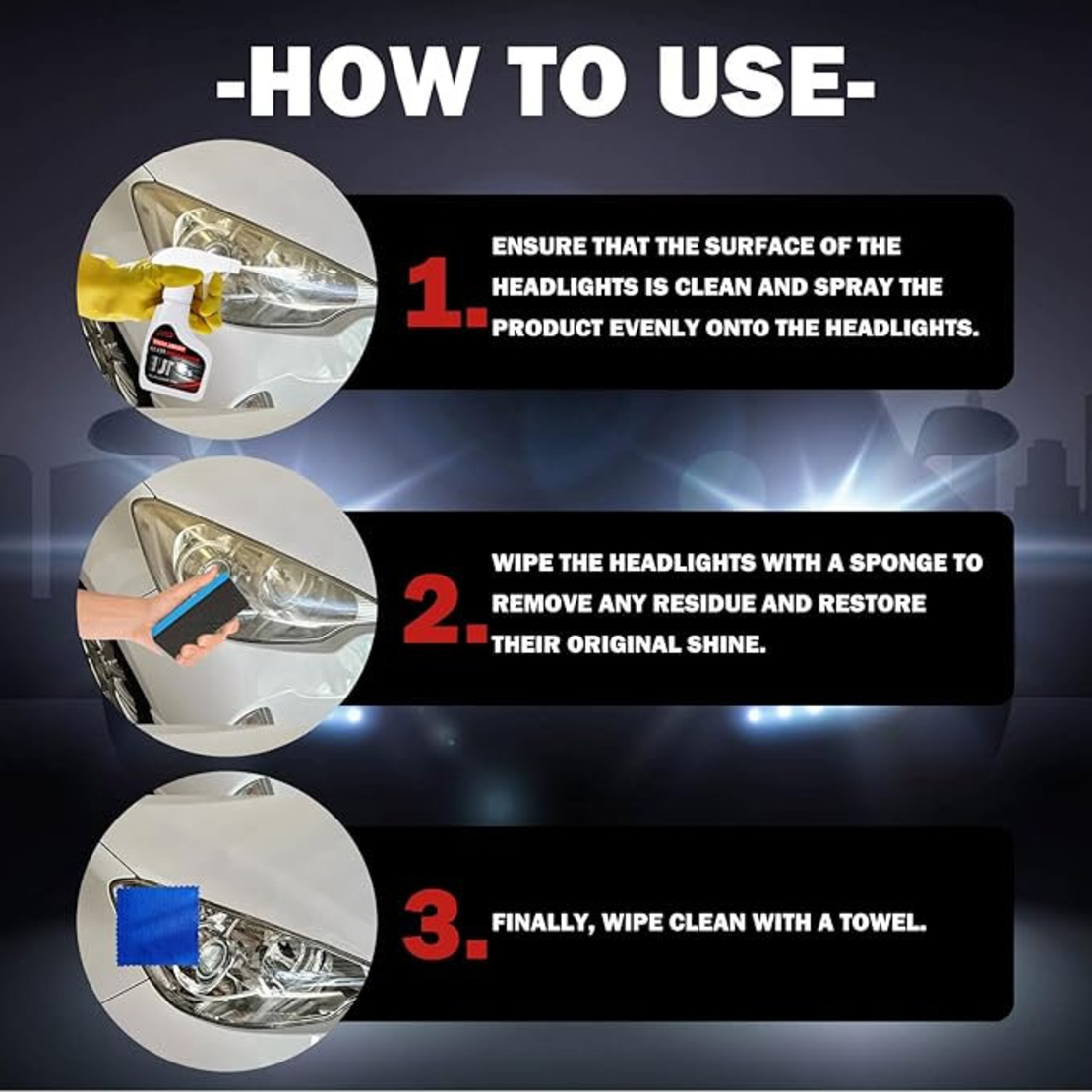 НЕМСКИ Полиращ Комплект За Фарове 180 ml – Почистване И Защита + ЛЕД ФЕНЕР