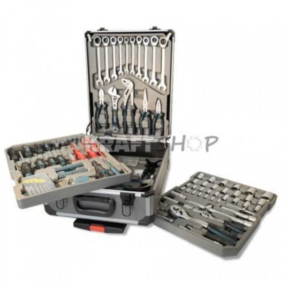 НЕМСКИ Комплект Инструменти 299 Части KrafTWelle + ЛЕД ФЕНЕР