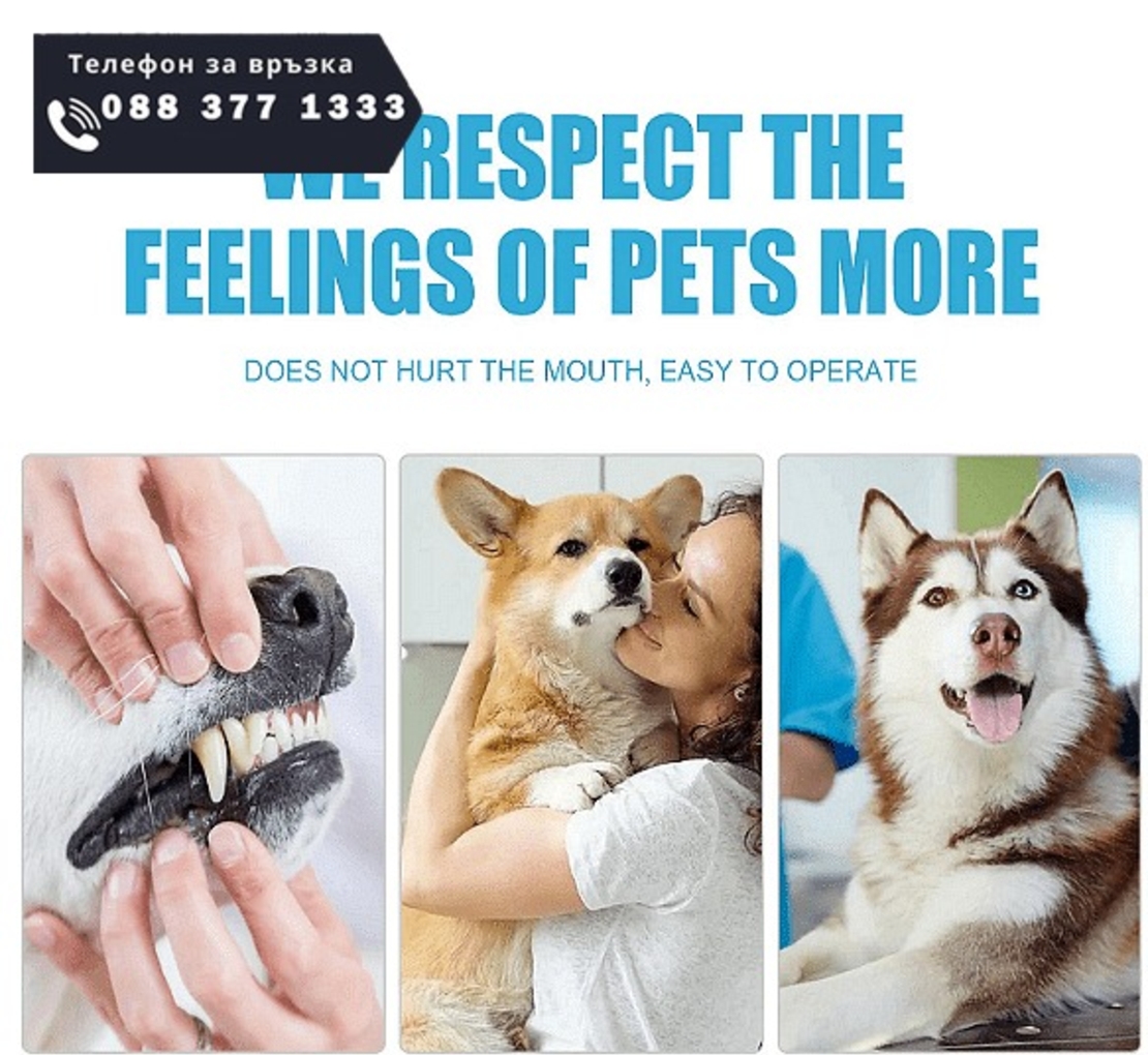 НЕМСКА Паста за зъби за почистване на кучешки зъби, Предназначена да помогне за предотвратяване на зъбен камък + ЛЕД ФЕНЕР