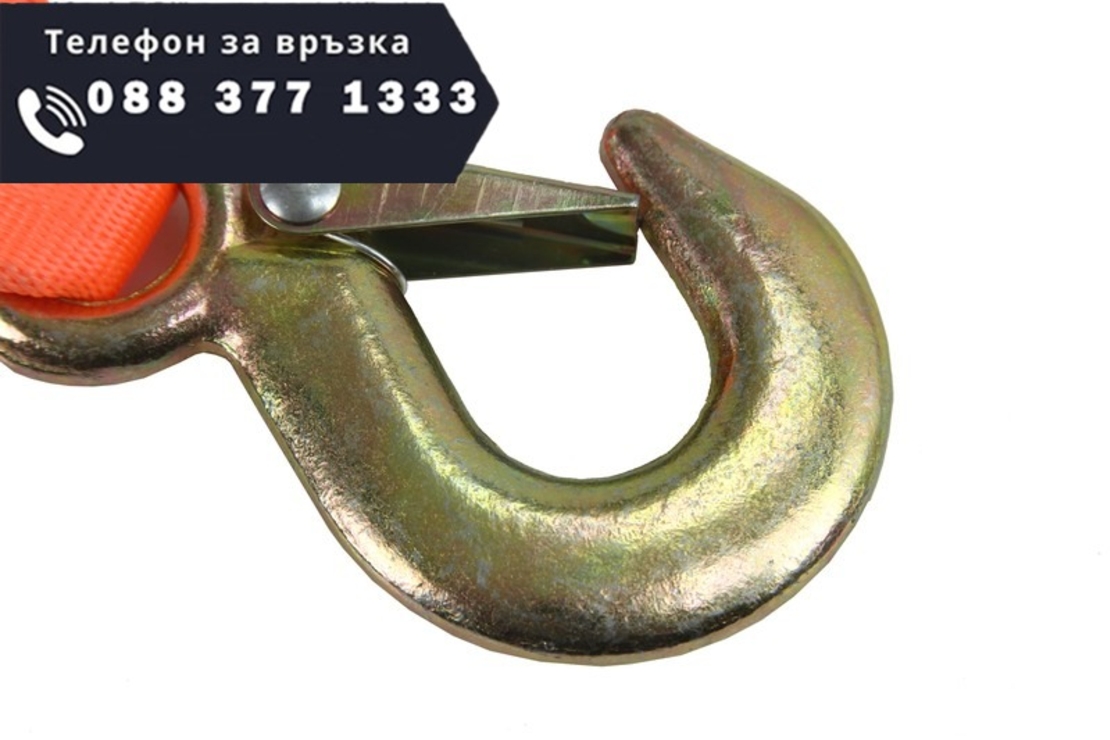 НЕМСКА Полска Ръчна Лебедка с Колан 2500lb – 1133кг Mar-Pol + ЛЕД ФЕНЕР