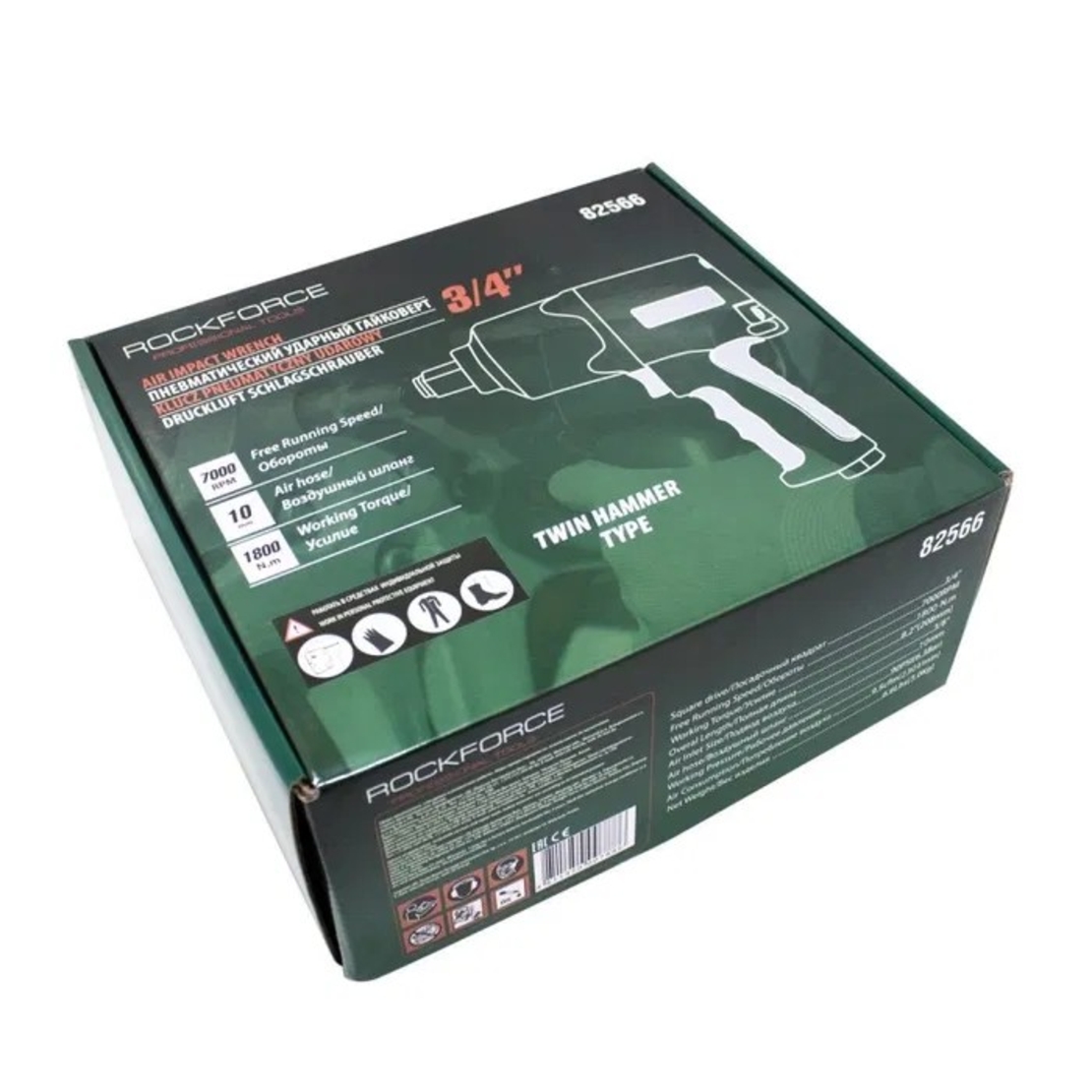 НЕМСКИ Гайковерт 3/4“ 1800Nm RockForce пневматичен + ЛЕД ФЕНЕР