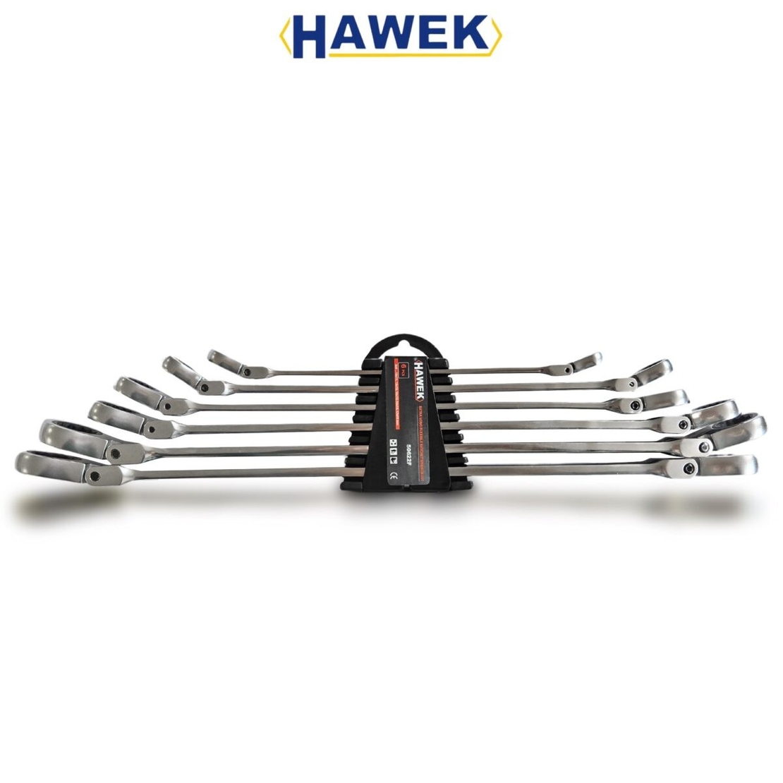 НЕМСКИ Удължени Подвижни Ключове Звезди с тресчотка Прави Дълги Чупещи 8-19мм Полски HAWEK + ЛЕД ФЕНЕР