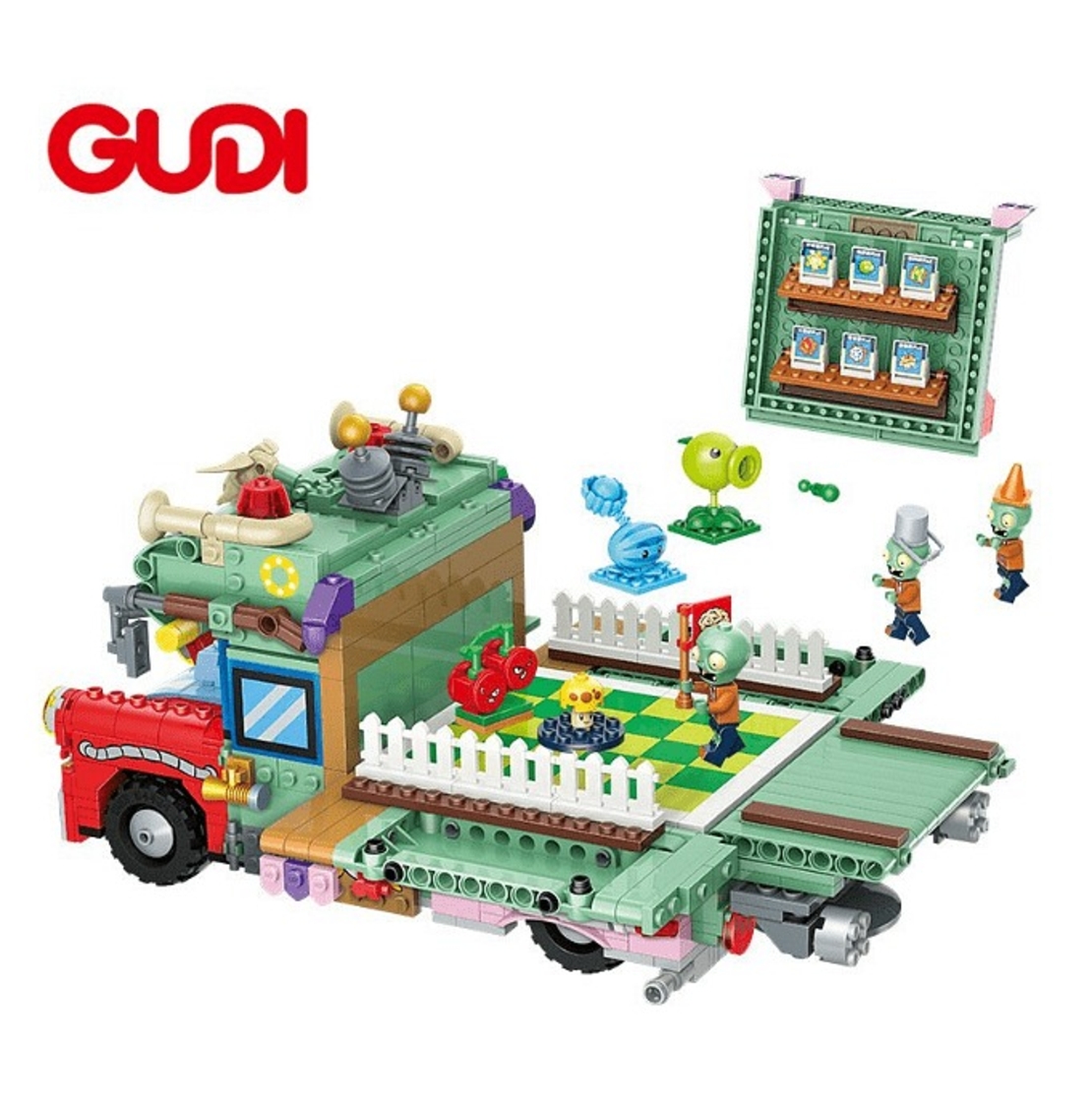 НЕМСКИ Конструктор камион, Gudi, Модел 60009, 933 части + ЛЕД ФЕНЕР
