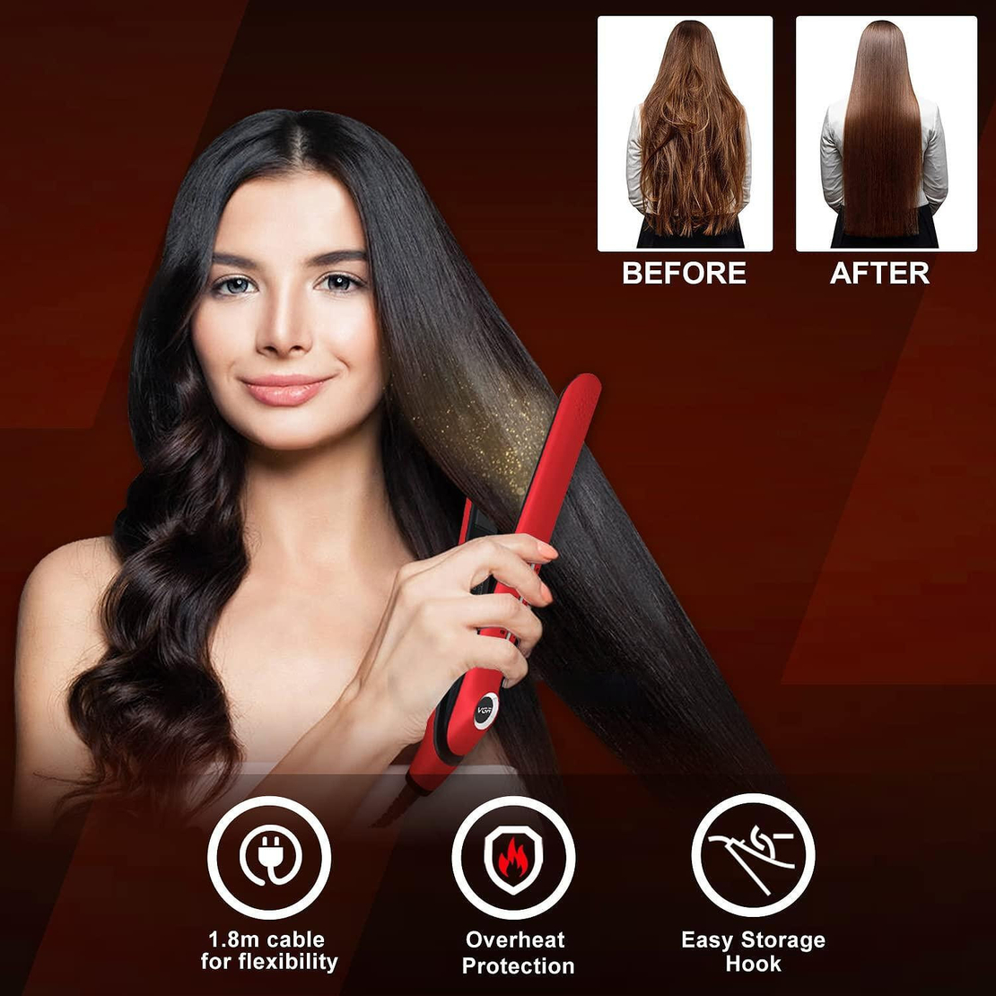 НЕМСКА Преса За Коса С Керамично Покритие VGR V-566