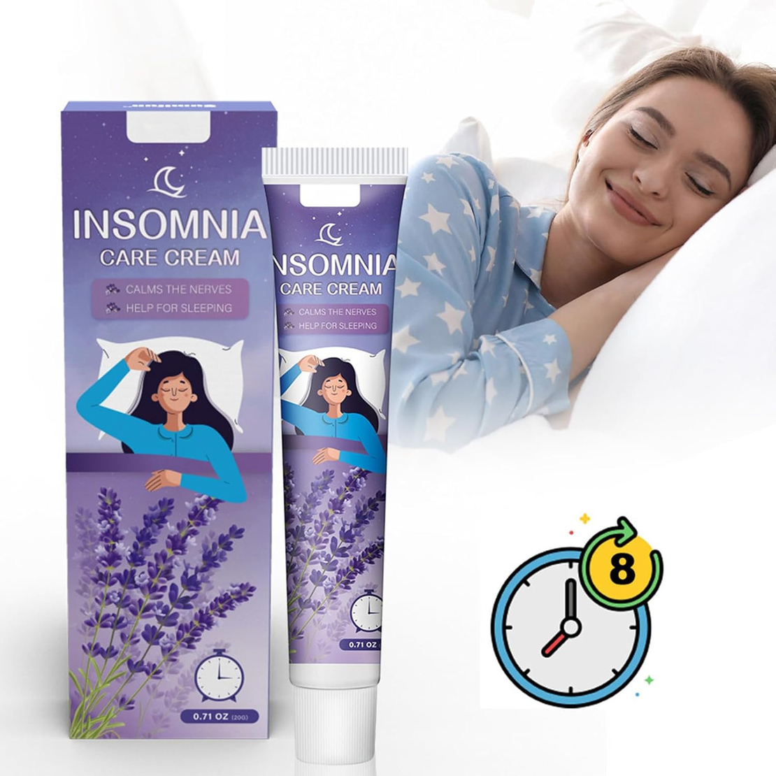 НЕМСКИ Натурален Крем За Спокоен Сън С Лавандула + ЛЕД ФЕНЕР