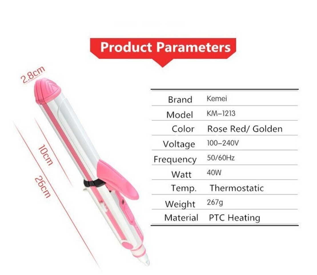 НЕМСКА Преса за коса 3в1 Керамична + ЛЕД ФЕНЕР