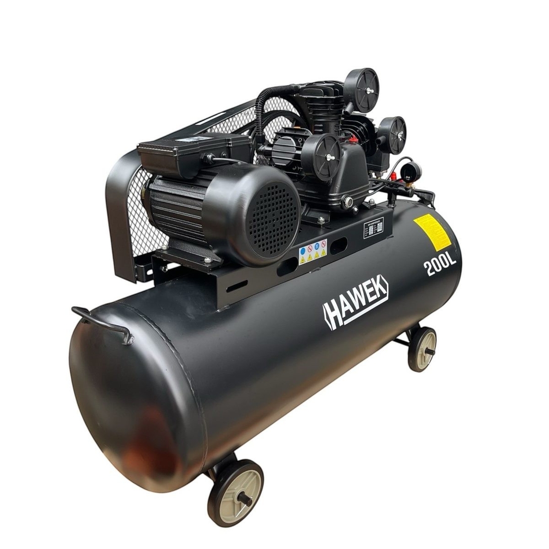 НЕМСКИ КОМПРЕСОР ЗА ВЪЗДУХ 200 ЛИТРА HAWEK , HW-3021 + ЛЕД ФЕНЕР