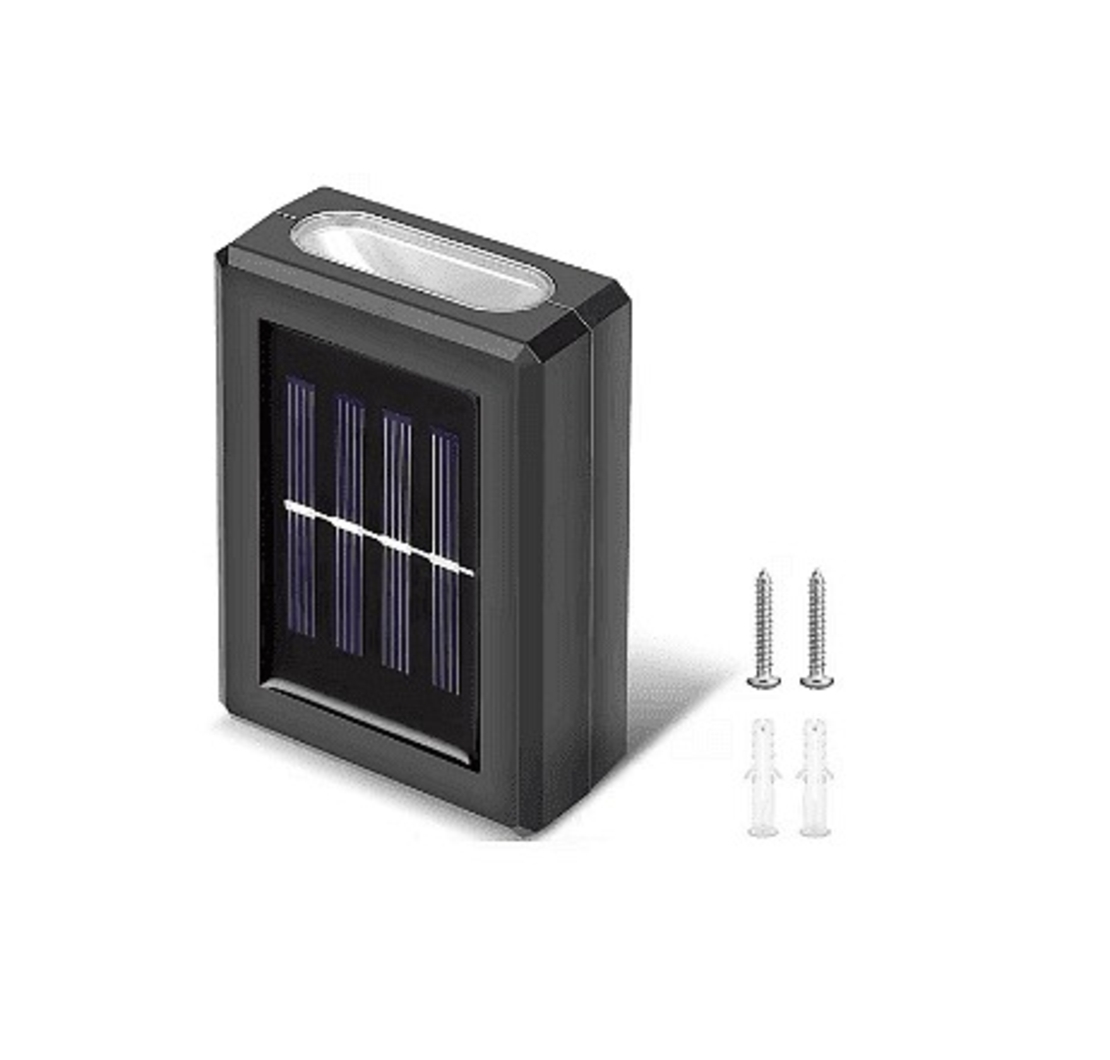 НЕМСКА Комплект сензорна соларна лампа за стена, Време на светене 6-10 часа, Черна, 3 броя + ЛЕД ФЕНЕР