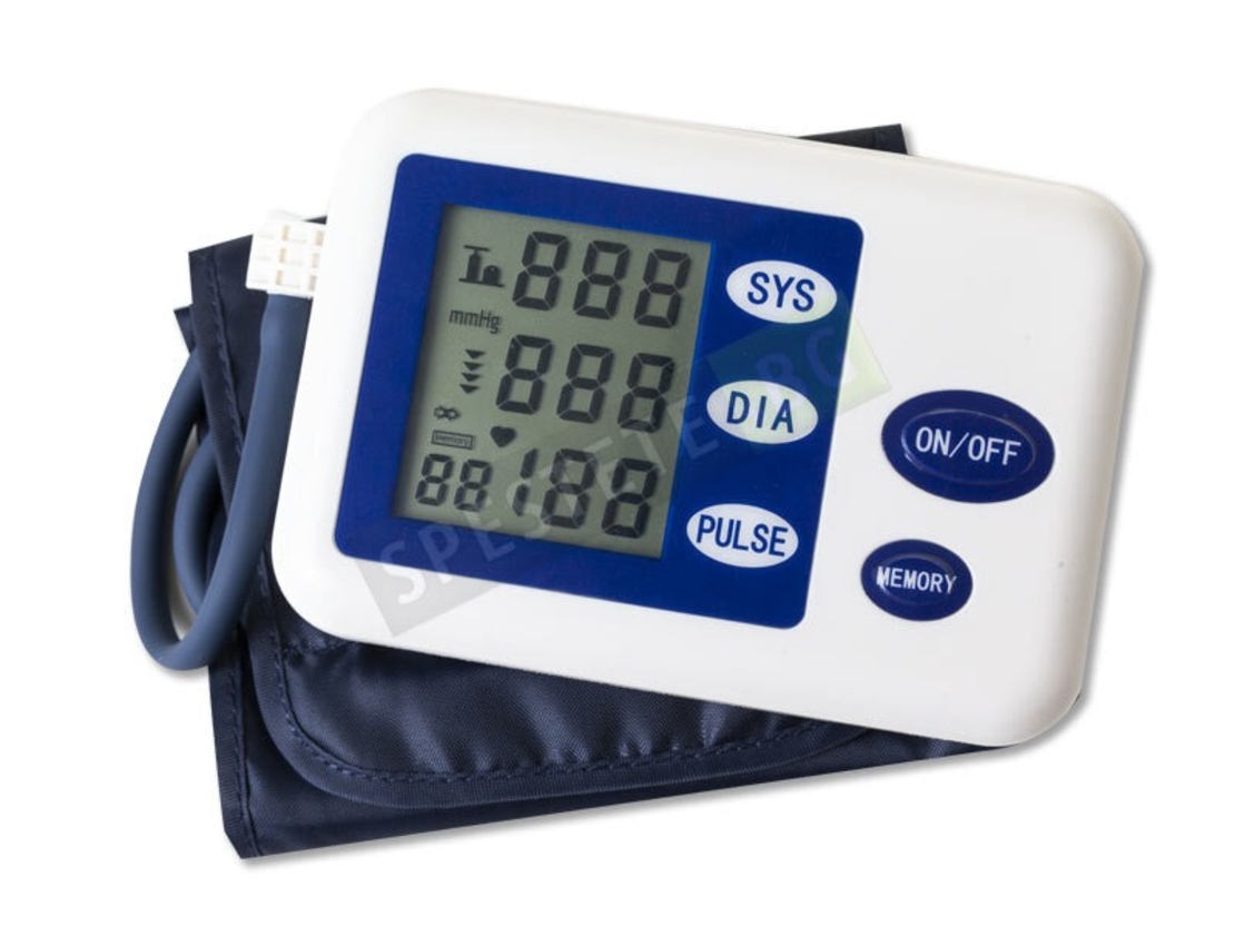 НЕМСКИ Апарат за измерване на кръвно налягане Стандарт за над лакът + ЛЕД ФЕНЕР