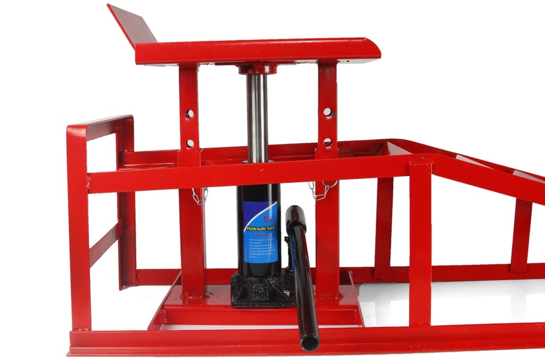 НЕМСКИ Комплект 2 Рампи за Кола 5 тона с Крик MAR-POL 113.5см Рампа Платформа + ЛЕД ФЕНЕР