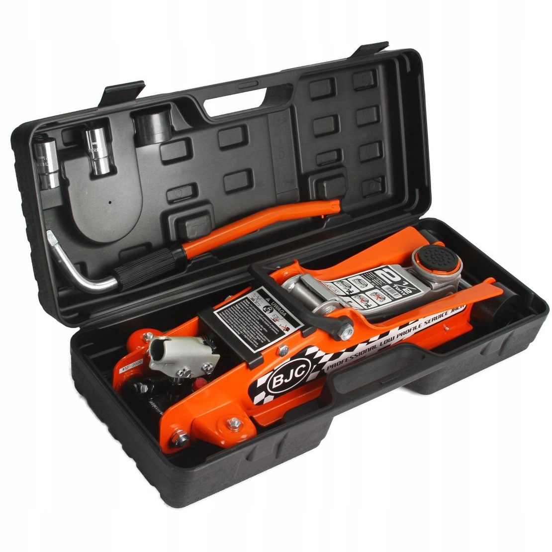 НЕМСКИ Нископрофилен Крик 2.5т 85-410мм BJC с вложки в куфар + ЛЕД ФЕНЕР