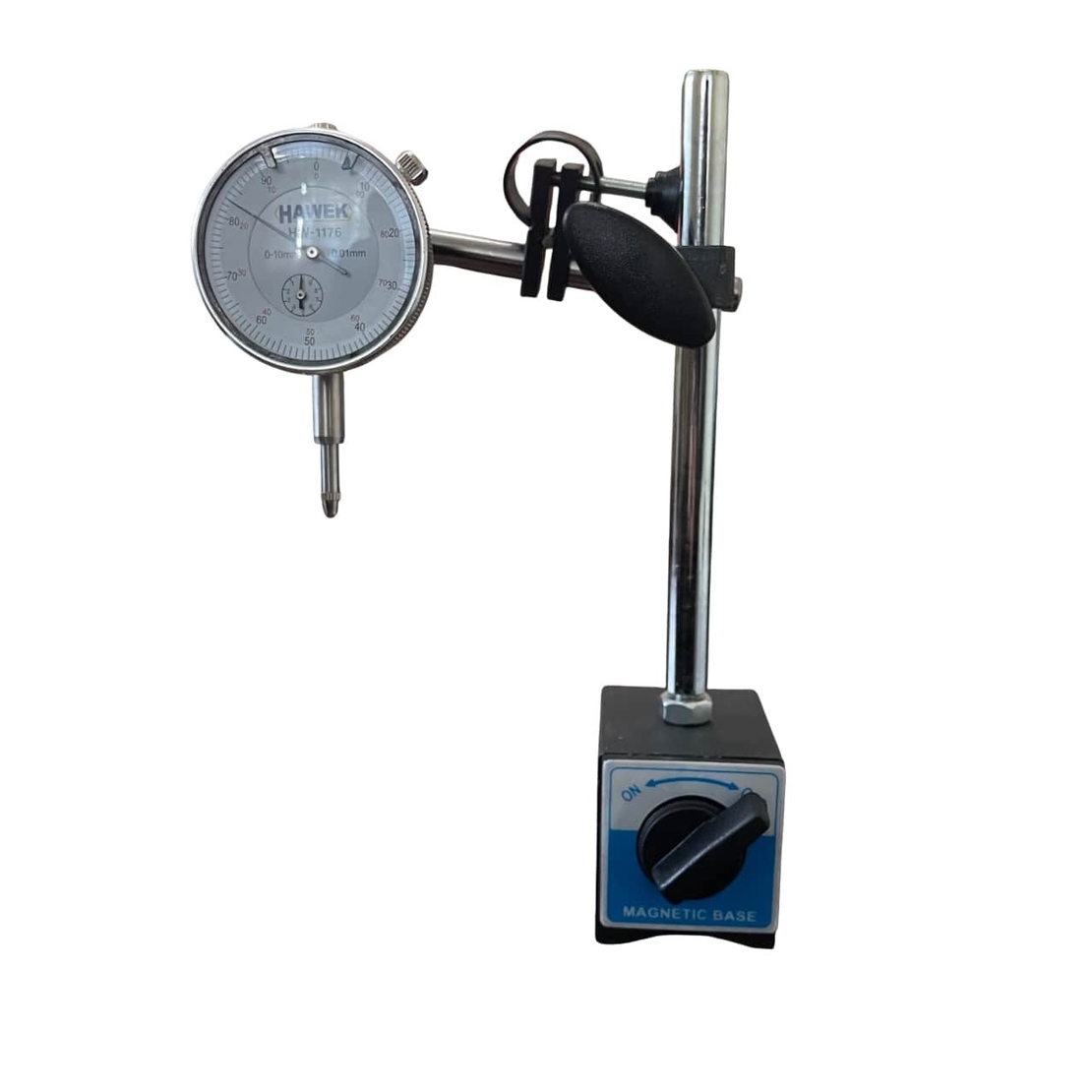 НЕМСКА Магнитна Стойка и Индикаторен Часовник HAWEK в куфар Полски + ЛЕД ФЕНЕР