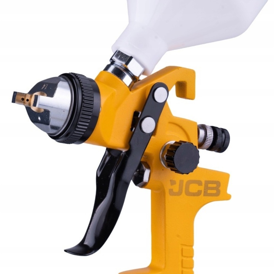 НЕМСКИ Пистолет Бояджийски Комплект 3 броя JCB Пистолети за Боя и Боядисване + ЛЕД ФЕНЕР