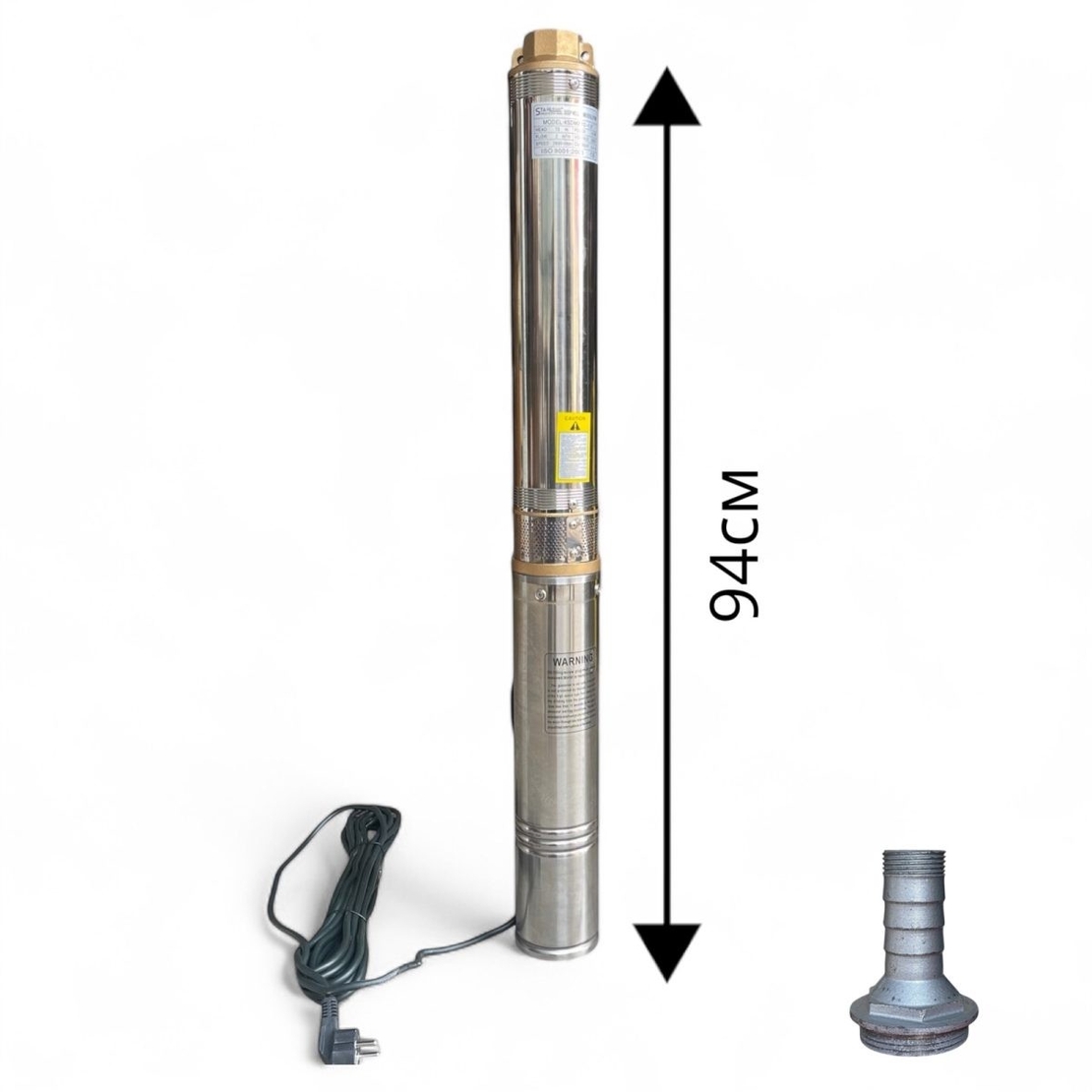 НЕМСКА Сондажна Дълбочинна Помпа с Турбина 1.5″ STAHLMAYER 1000W + ЛЕД ФЕНЕР